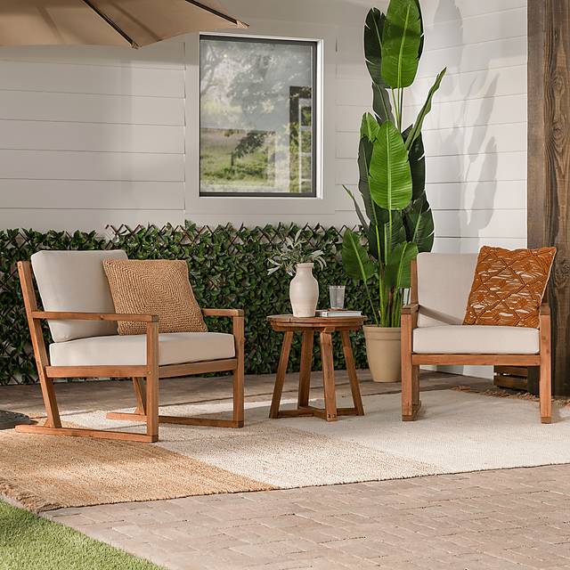 Outdoor Arborhazy Brown 3pc Chat Set - Thumbnail - Image 3