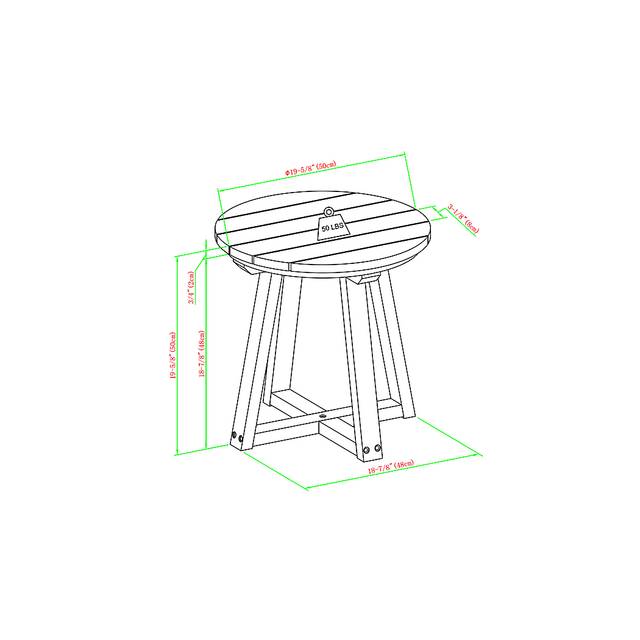 Outdoor Arborhazy Brown End Table - Thumbnail - Image 7