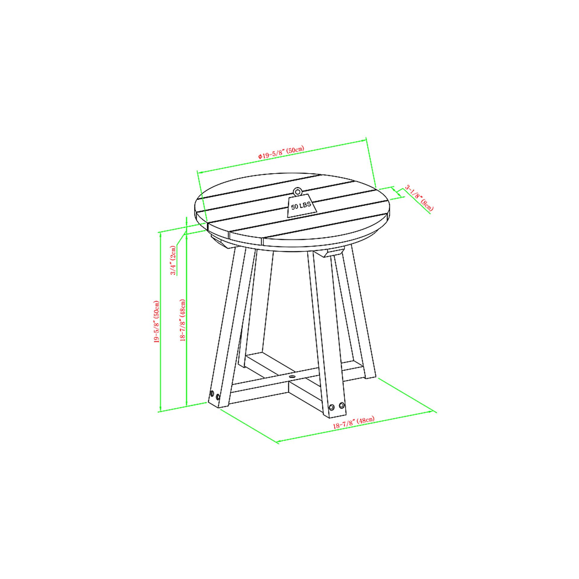 Outdoor Arborhazy Brown End Table - Image 7