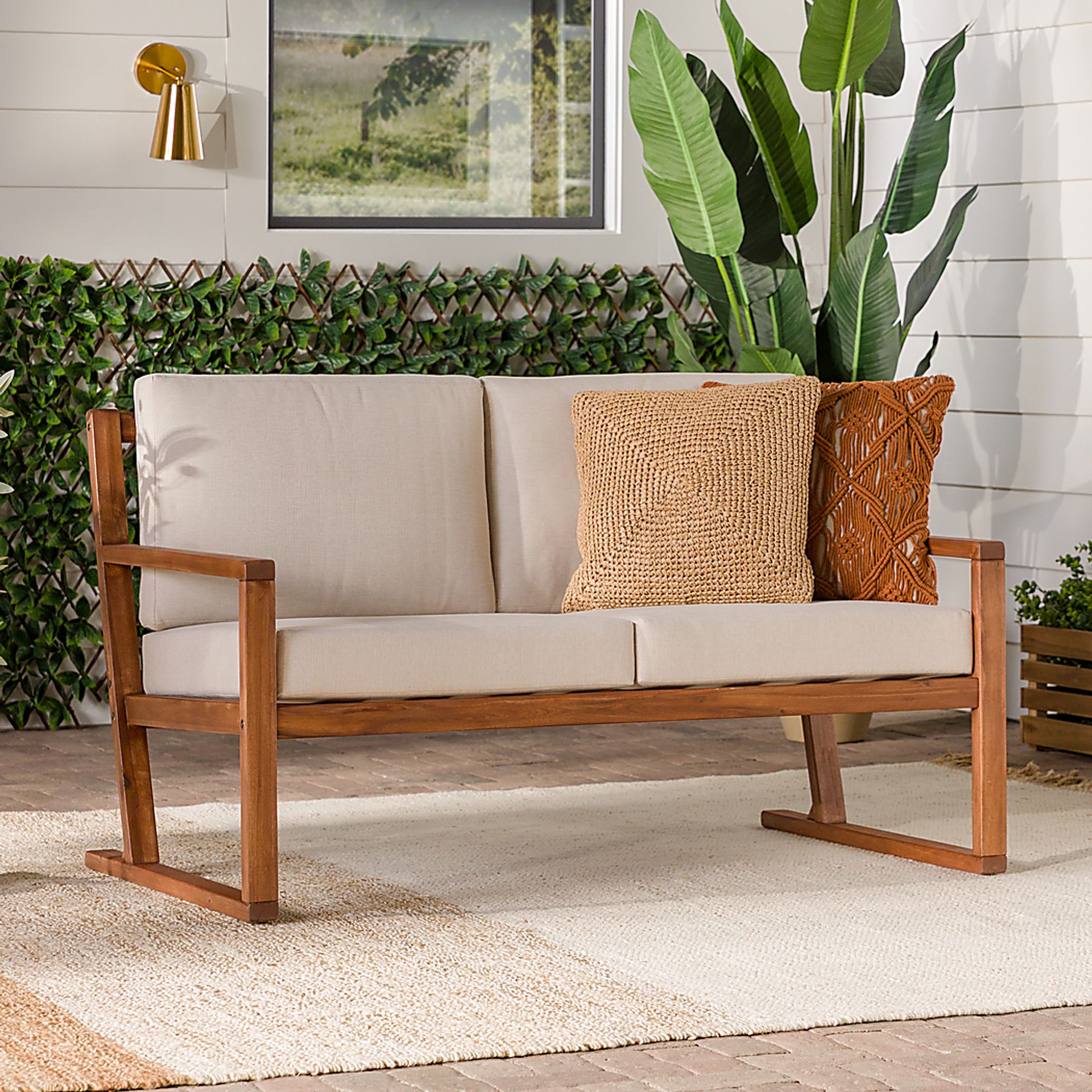 Outdoor Arborhazy Brown Loveseat - Image 3