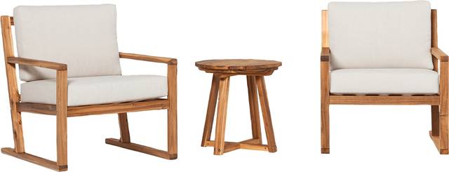 Outdoor Arborhazy Natural 3pc Chat Set - Thumbnail - Image 4