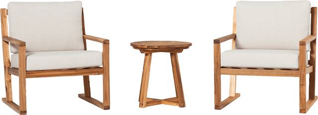 Outdoor Arborhazy Natural 3pc Chat Set - Thumbnail - Image 1