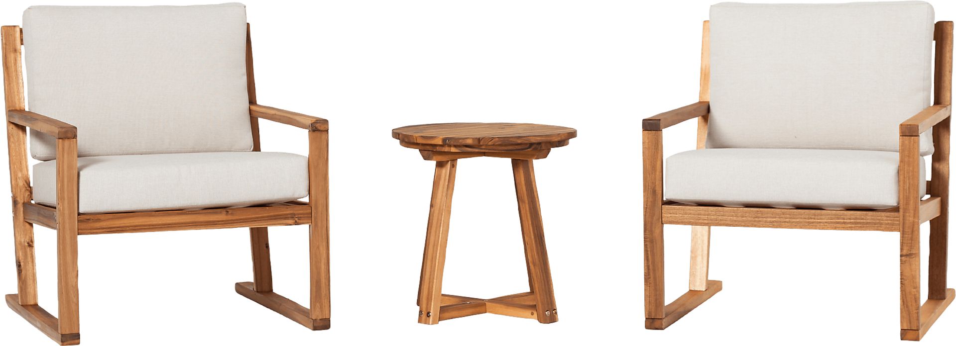 Outdoor Arborhazy Natural 3pc Chat Set - Image 1