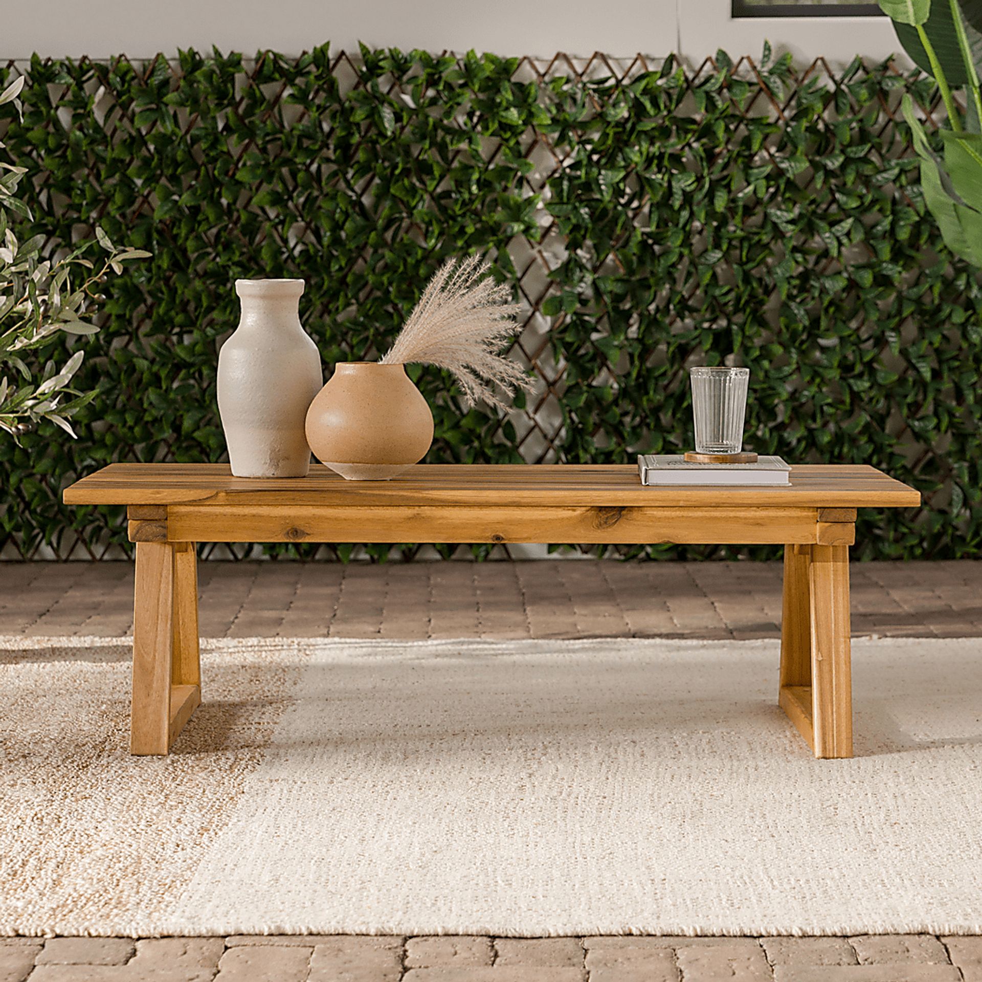 Outdoor Arborhazy Natural Cocktail Table - Image 2
