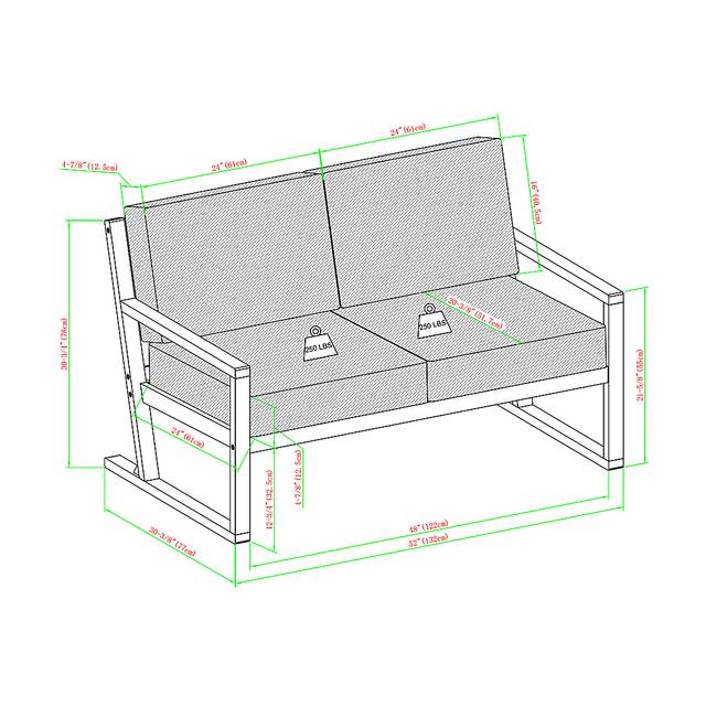 Outdoor Arborhazy Natural Loveseat - Thumbnail - Image 7