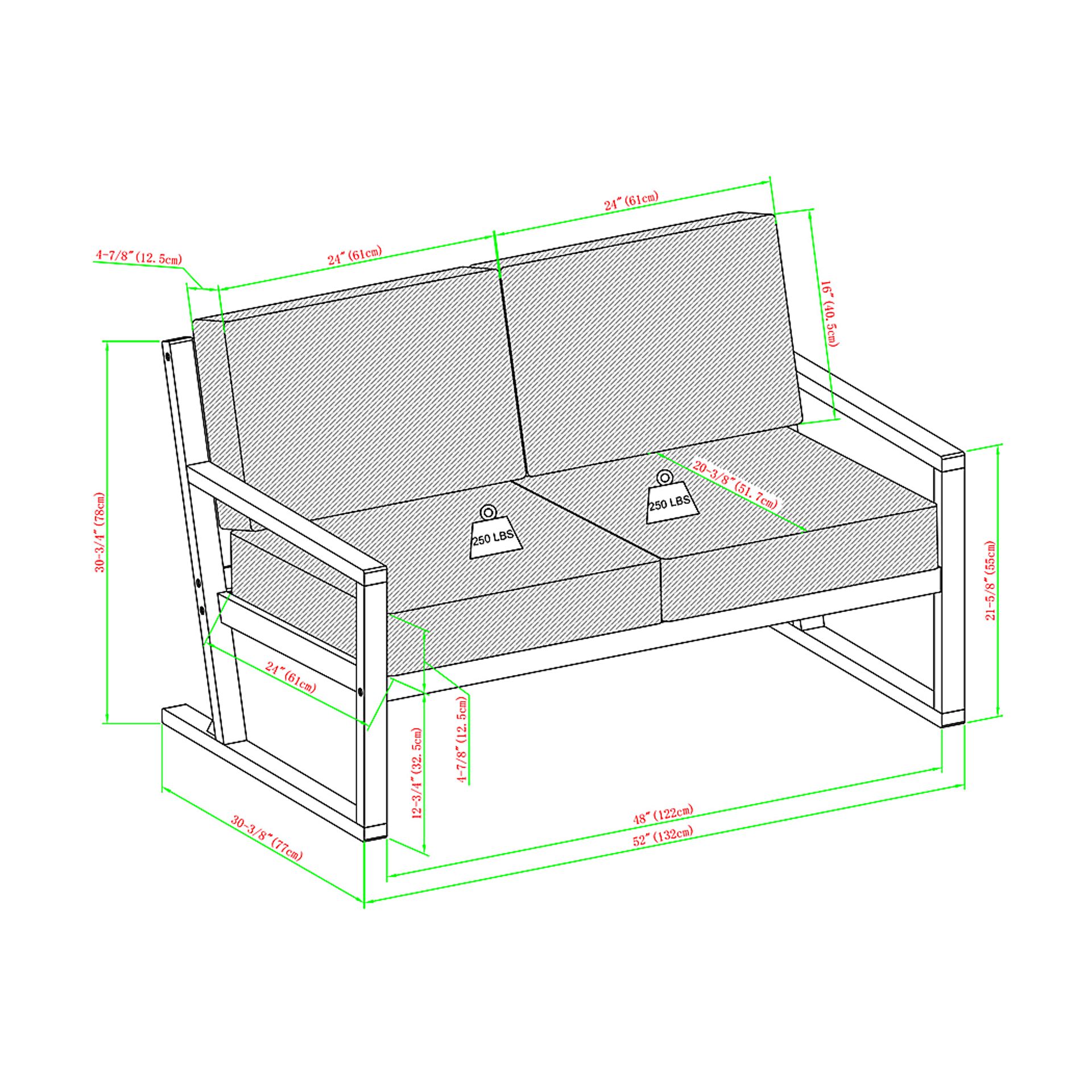 Outdoor Arborhazy Natural Loveseat - Image 7