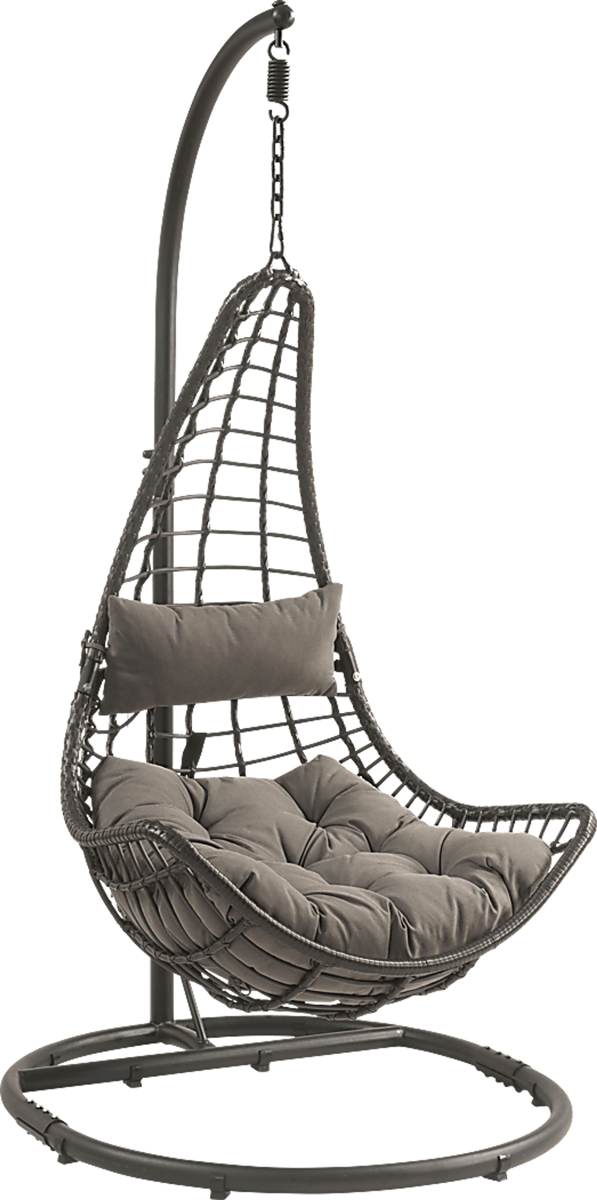 Outdoor Ashayla Charcoal Hanging Chair - Image 1