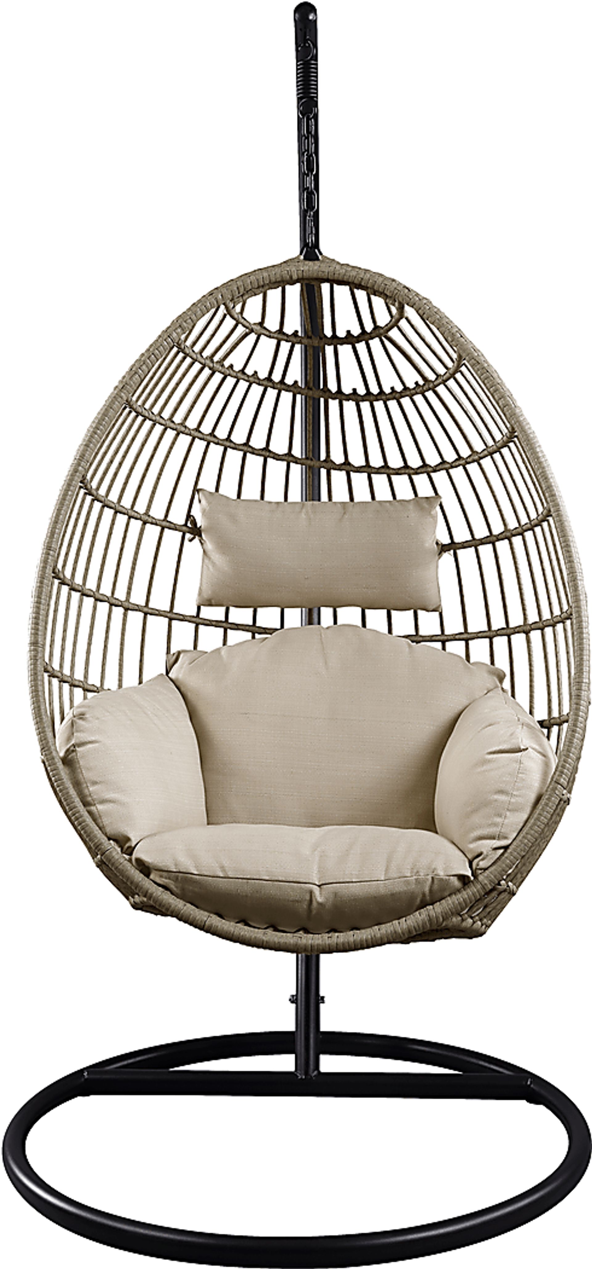 Outdoor Astani Beige Hanging Chair - Image 3