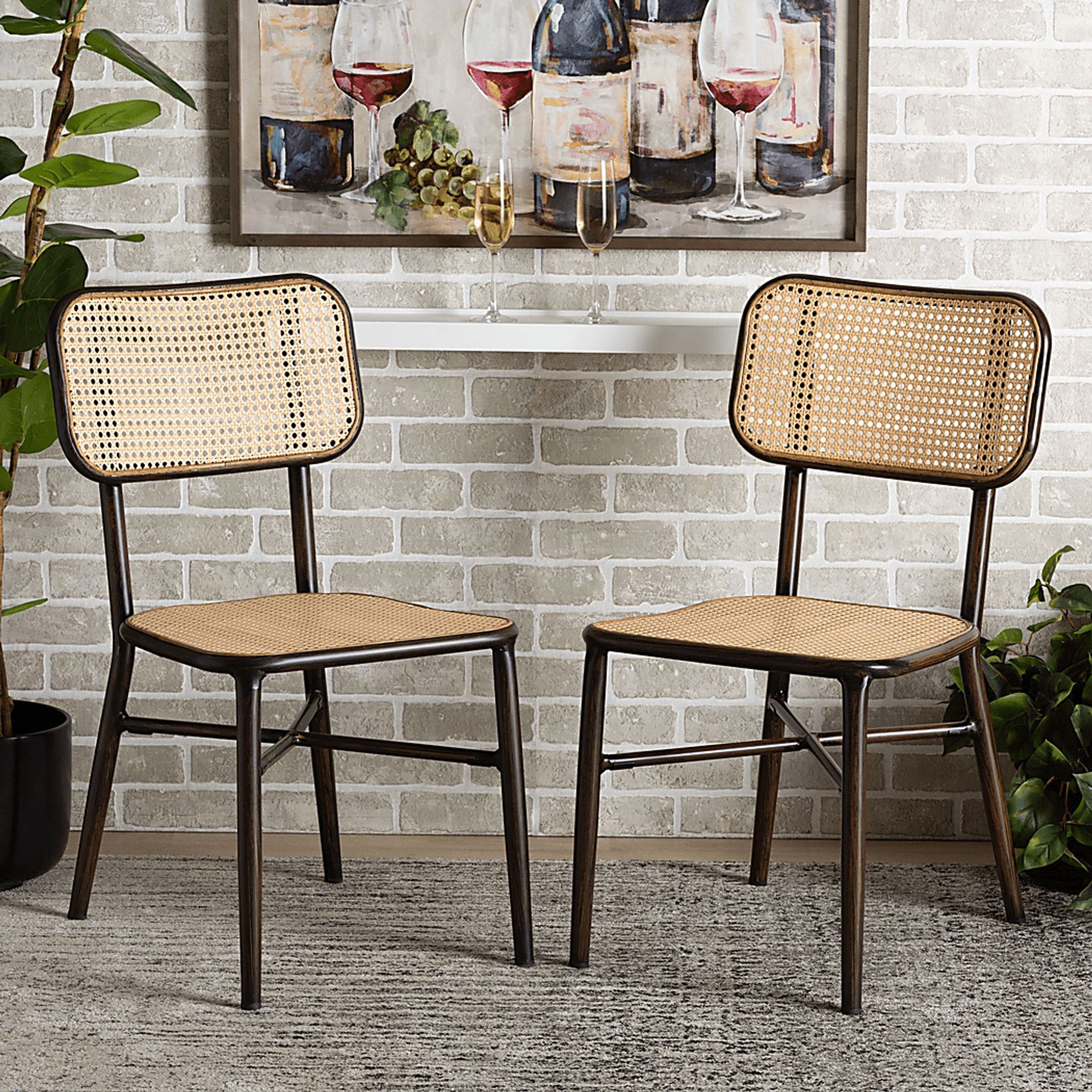 Outdoor Atniael Brown Side Chair, Set of 2 - Image 2