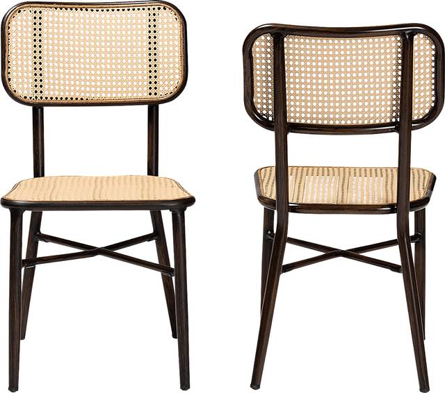 Outdoor Atniael Brown Side Chair, Set of 2 - Thumbnail - Image 4