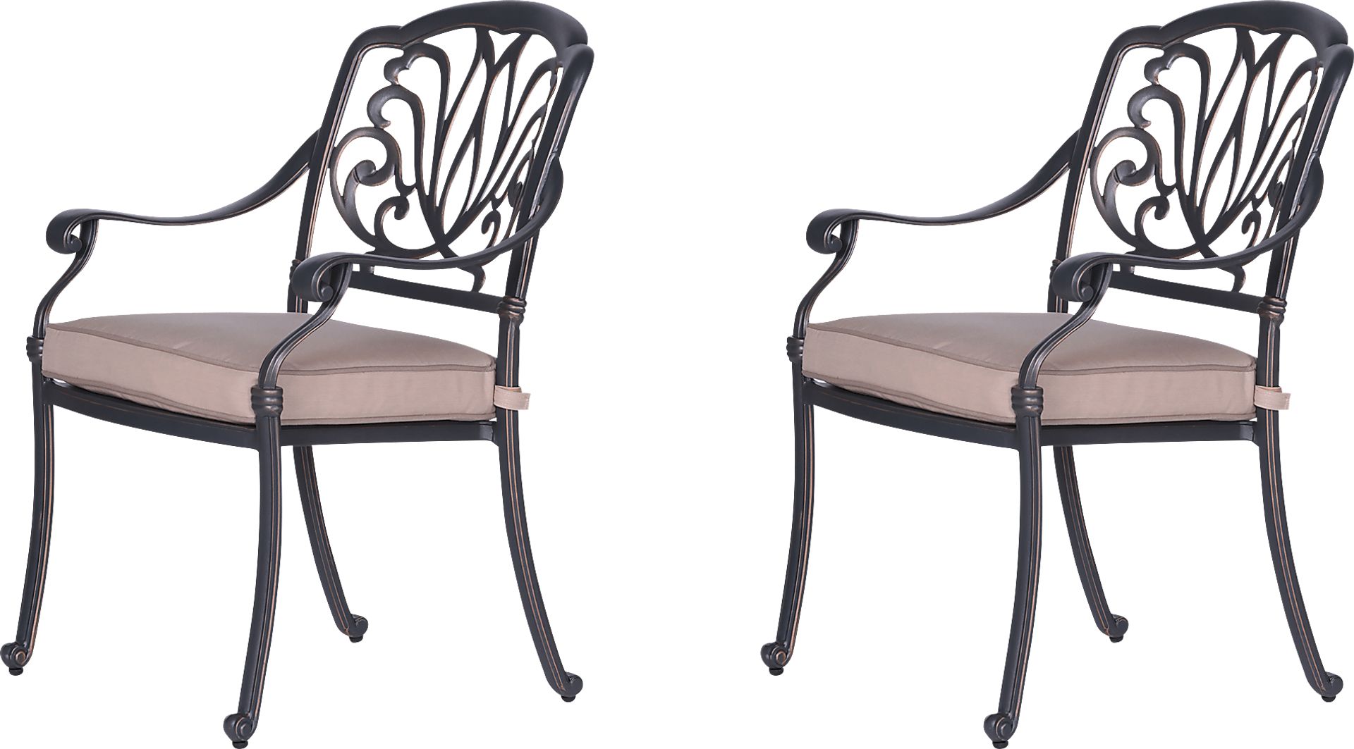 Outdoor Aurorette I Beige Chair, Set of 2 - Image 1