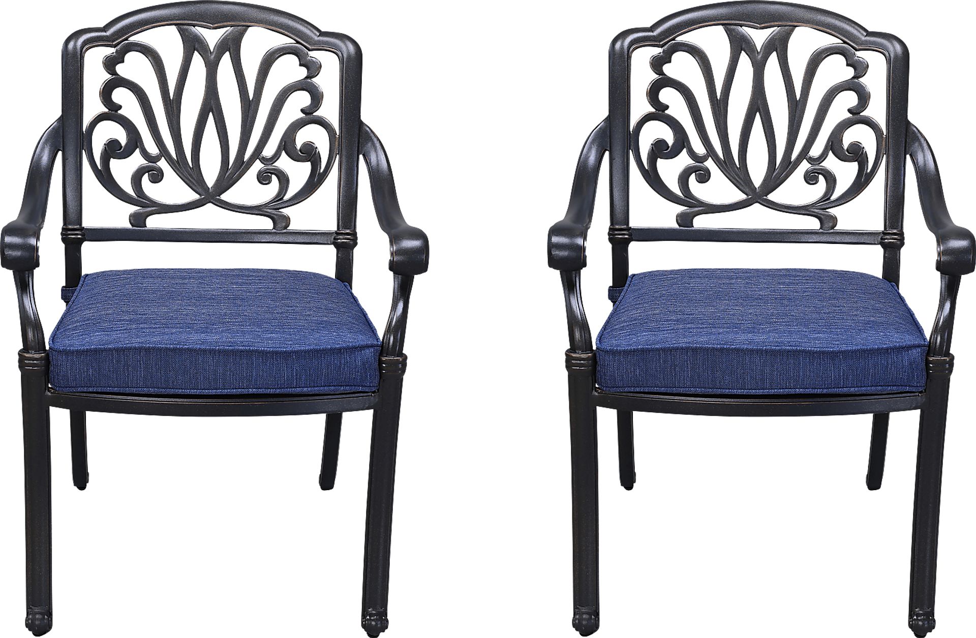 Outdoor Aurorette I Navy Chair, Set of 2 - Image 1
