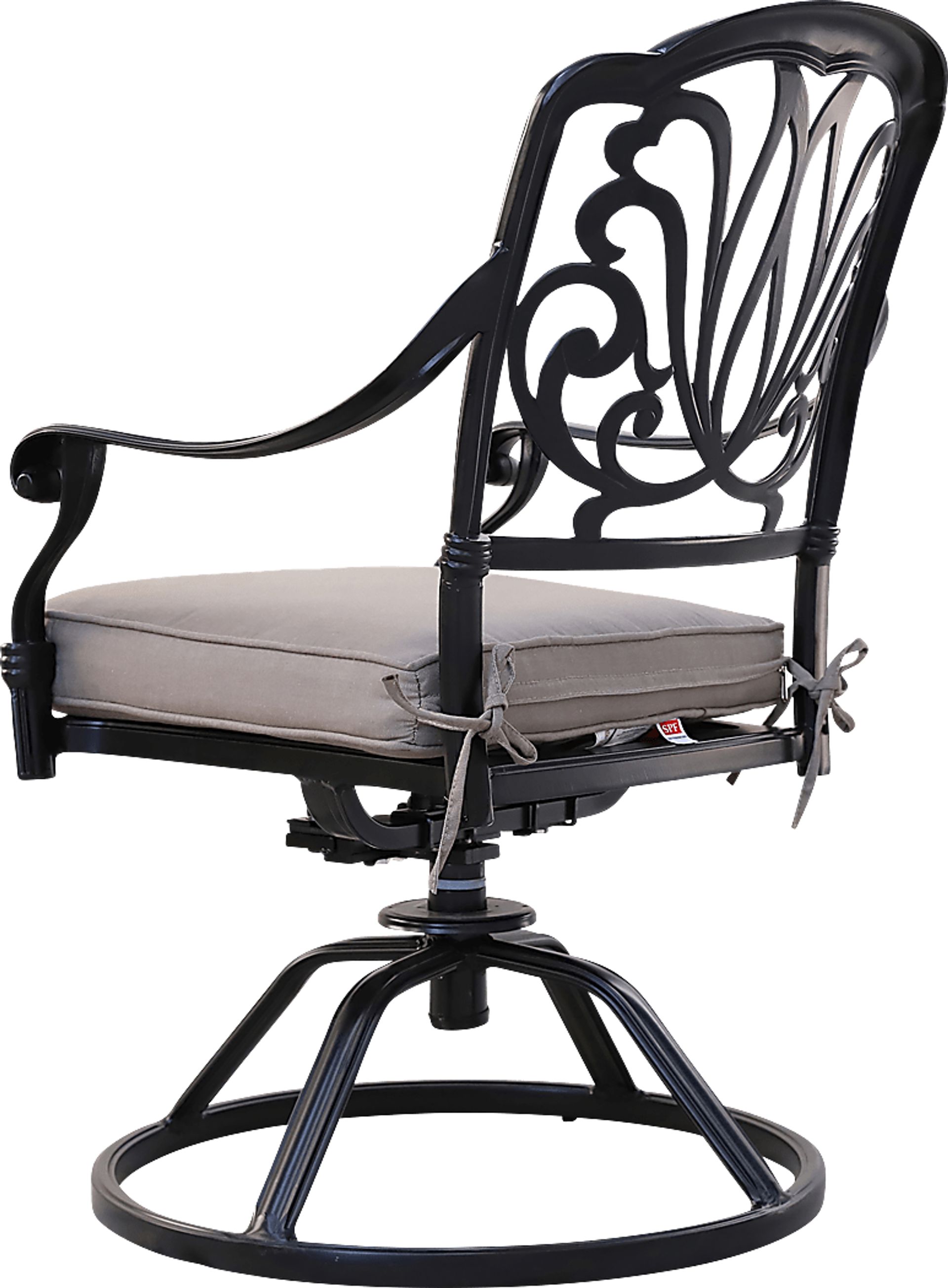 Outdoor Aurorette II Beige Swivel Side Chair, Set of 2 - Image 4