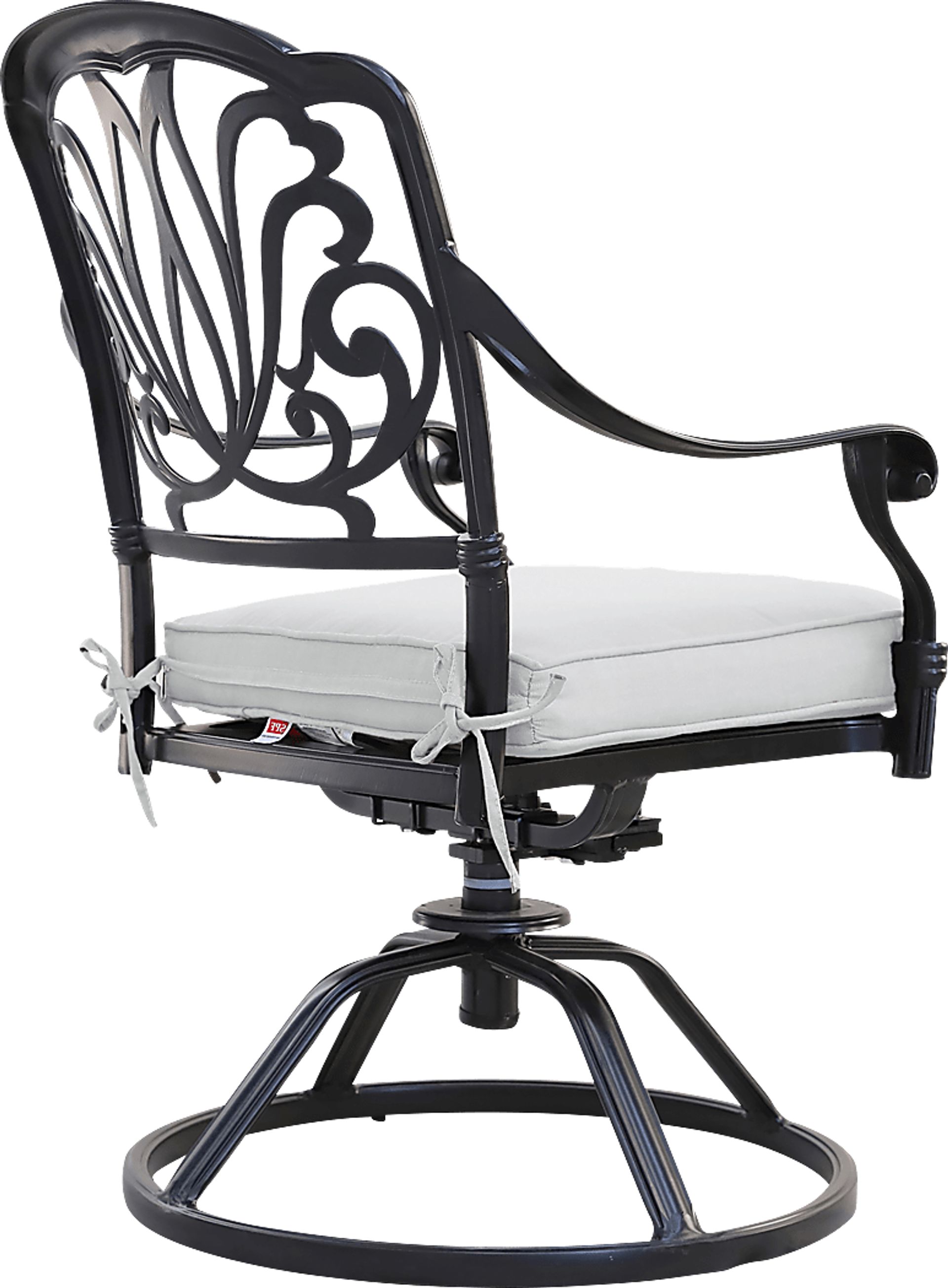 Outdoor Aurorette II Gray Swivel Side Chair, Set of 2 - Image 3
