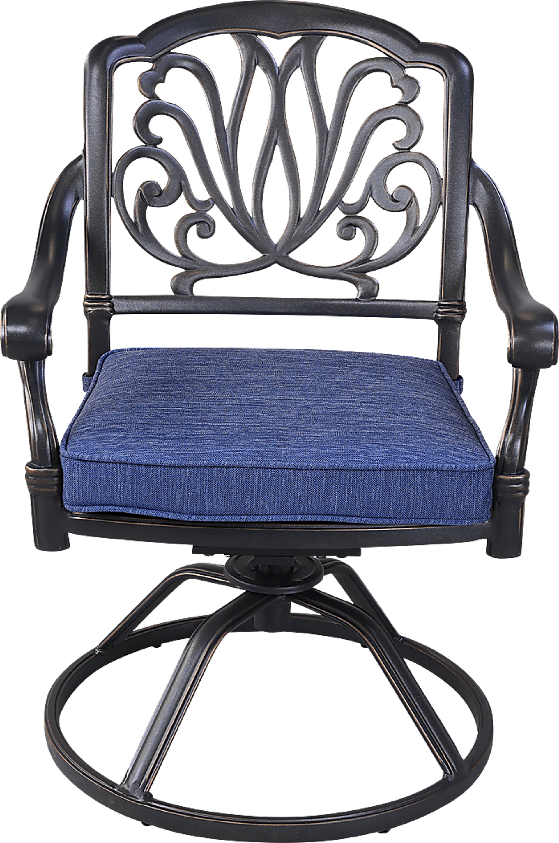 Outdoor Aurorette II Navy Swivel Side Chair, Set of 2 - Image 2