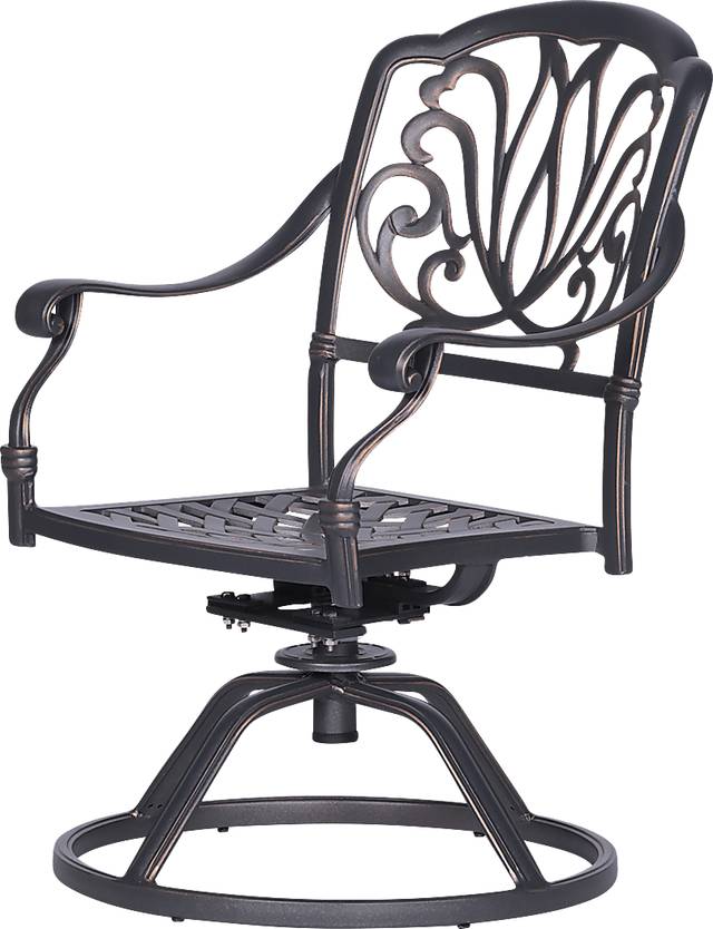 Outdoor Aurorette II Navy Swivel Side Chair, Set of 2 - Thumbnail - Image 3