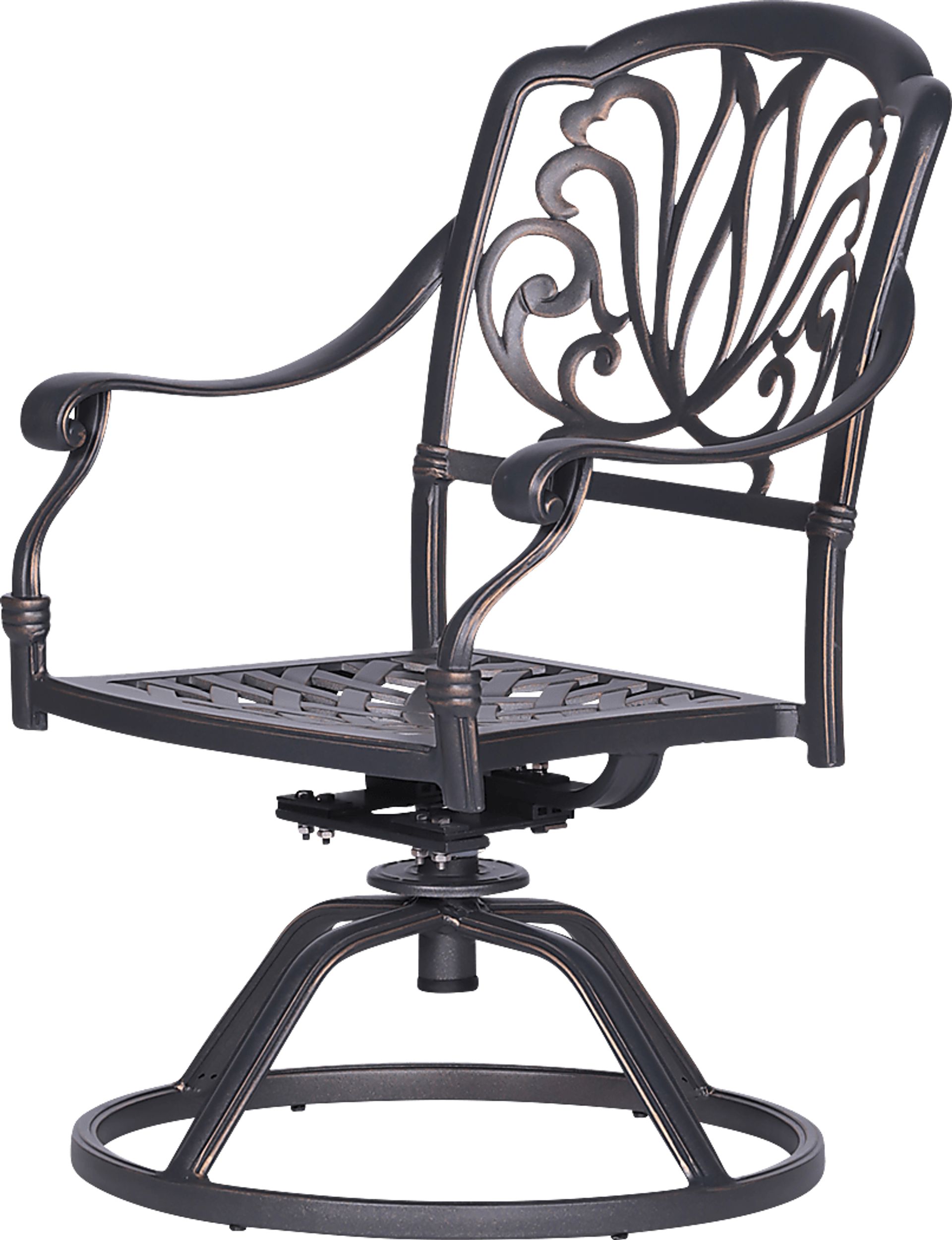 Outdoor Aurorette II Navy Swivel Side Chair, Set of 2 - Image 3