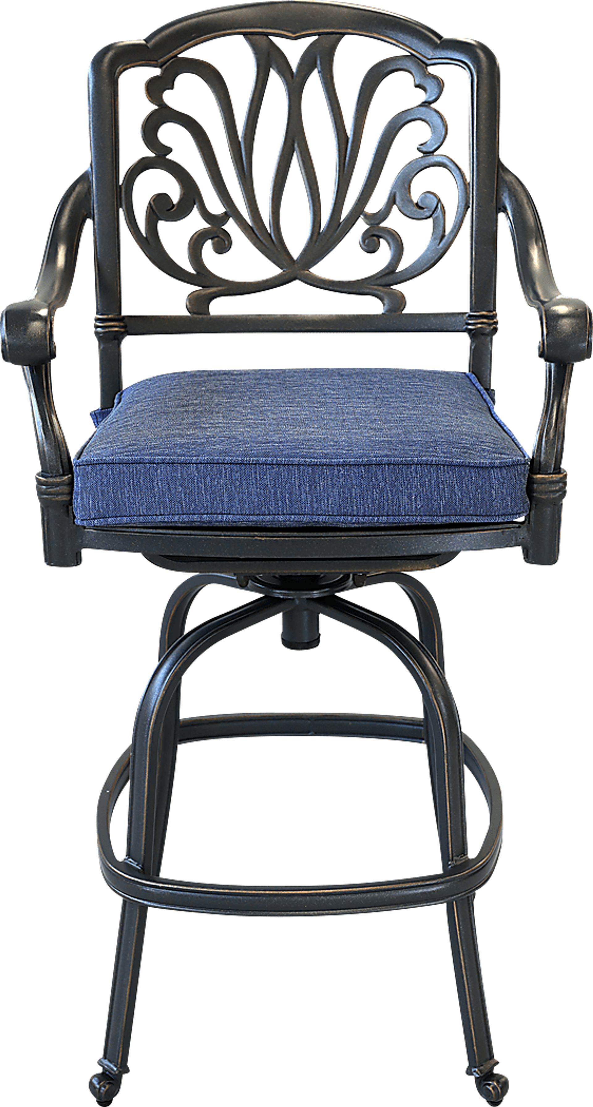 Outdoor Aurorette III Navy Barstool, Set of 2 - Image 2