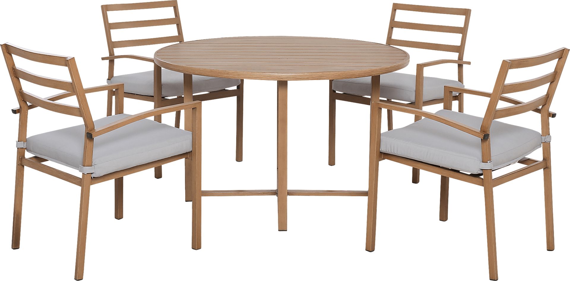 Outdoor Balaclara Natural 5 Pc Dining Set - Image 1