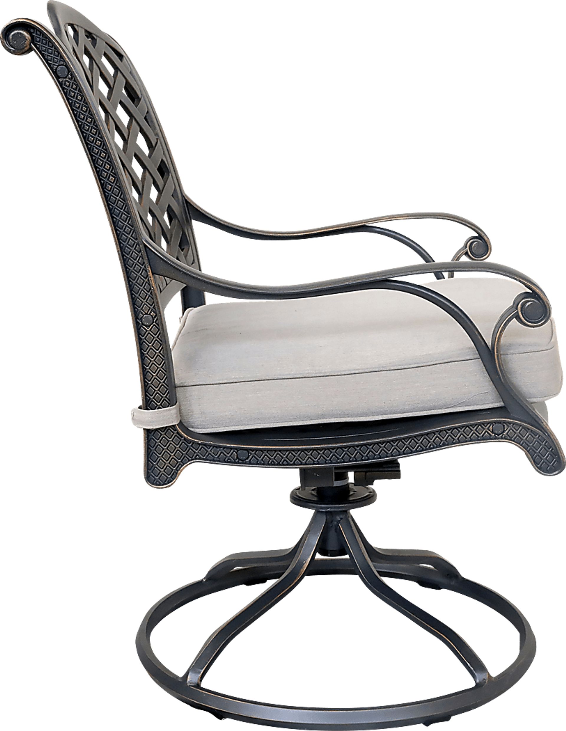 Outdoor Baudouin I Beige Swivel Side Chair, Set of 2 - Image 2