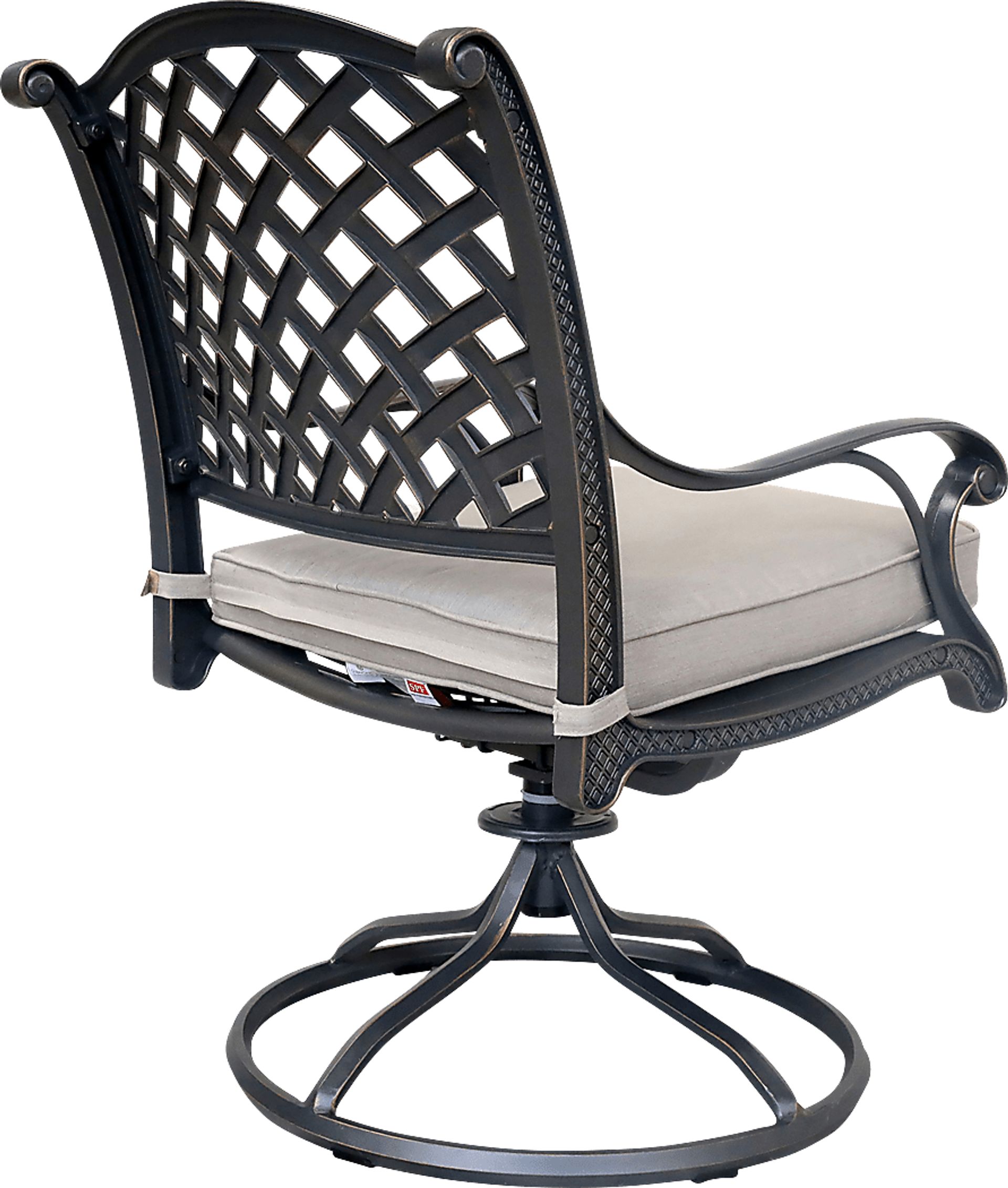 Outdoor Baudouin I Beige Swivel Side Chair, Set of 2 - Image 3