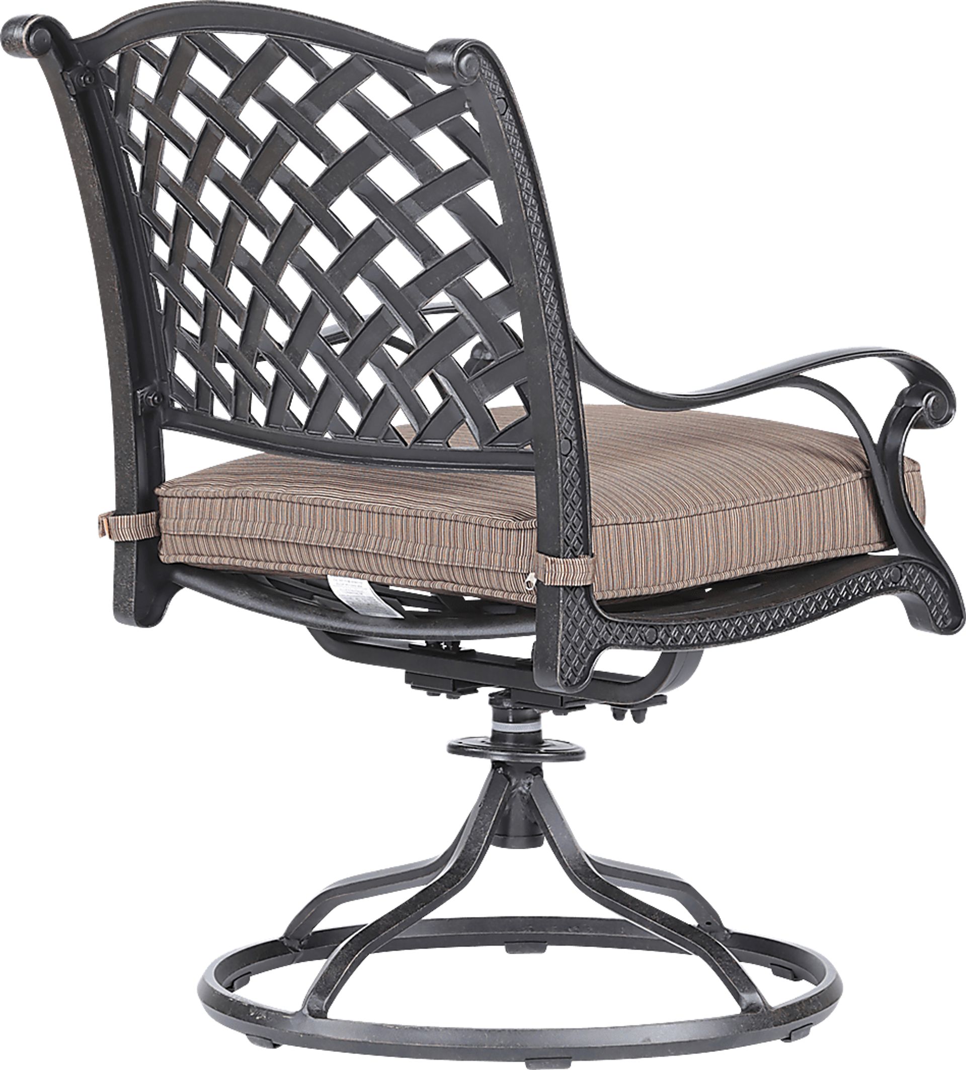 Outdoor Baudouin I Brown Swivel Side Chair, Set of 2 - Image 3