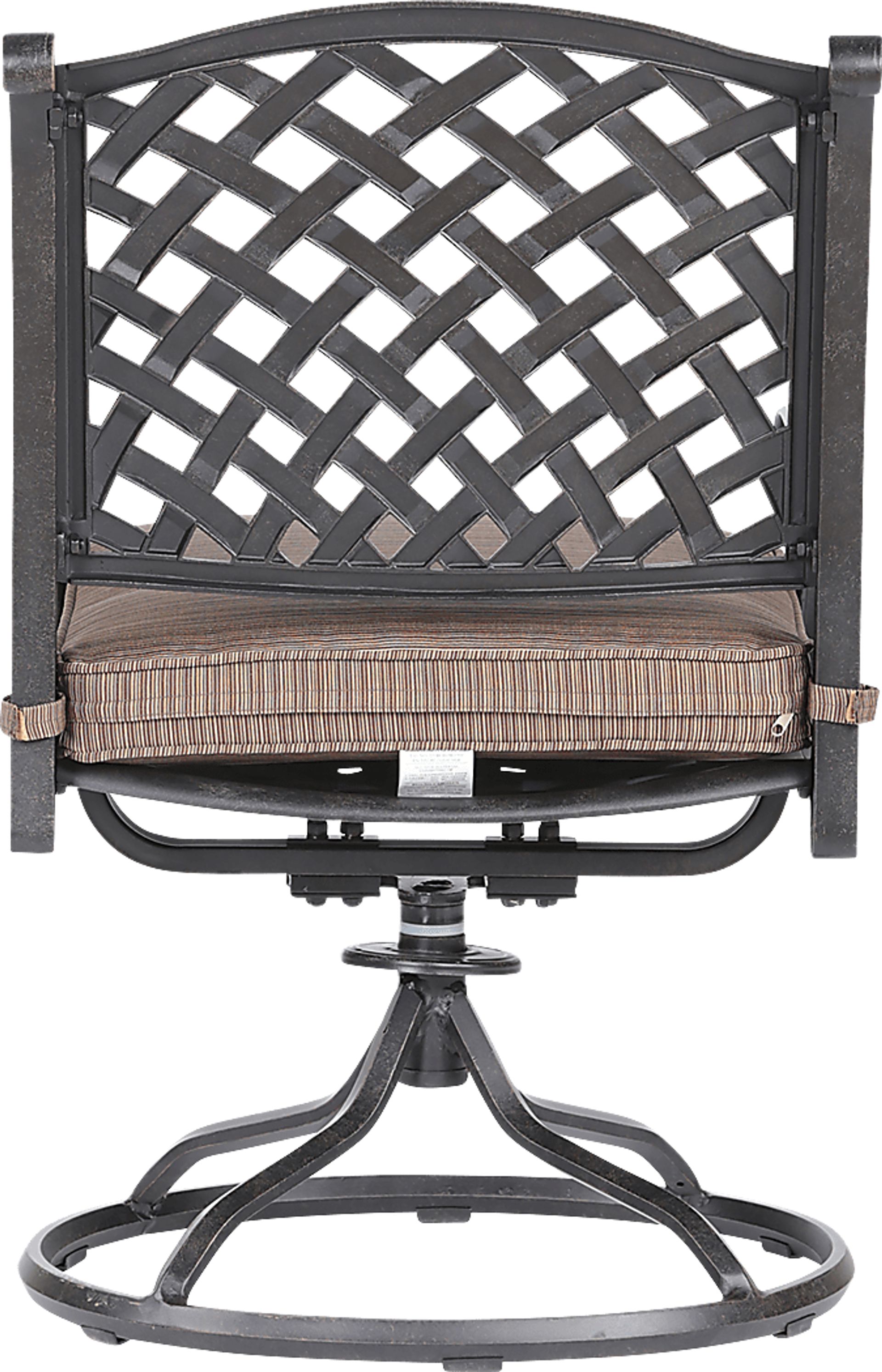 Outdoor Baudouin I Brown Swivel Side Chair, Set of 2 - Image 4