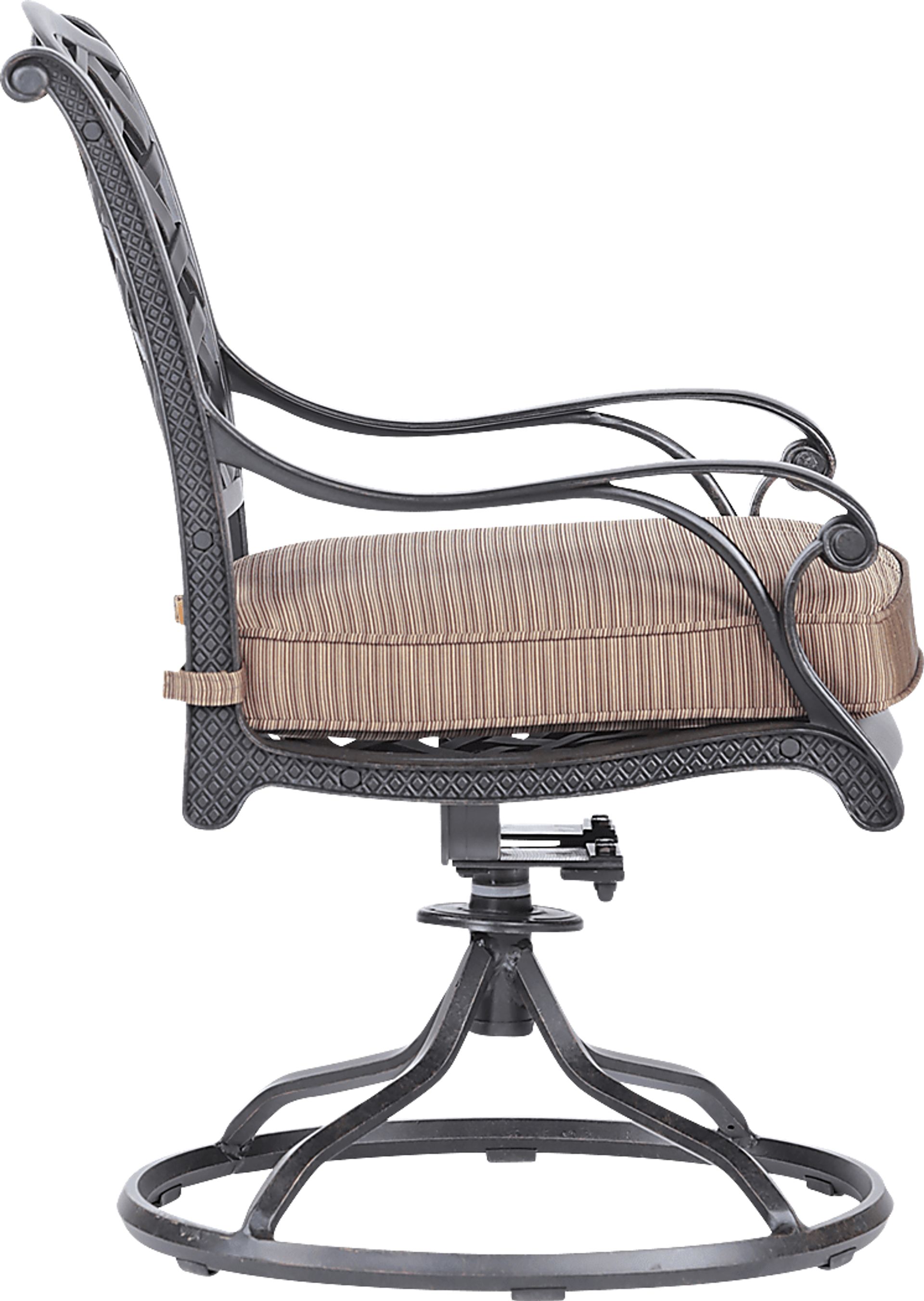 Outdoor Baudouin I Brown Swivel Side Chair, Set of 2 - Image 5