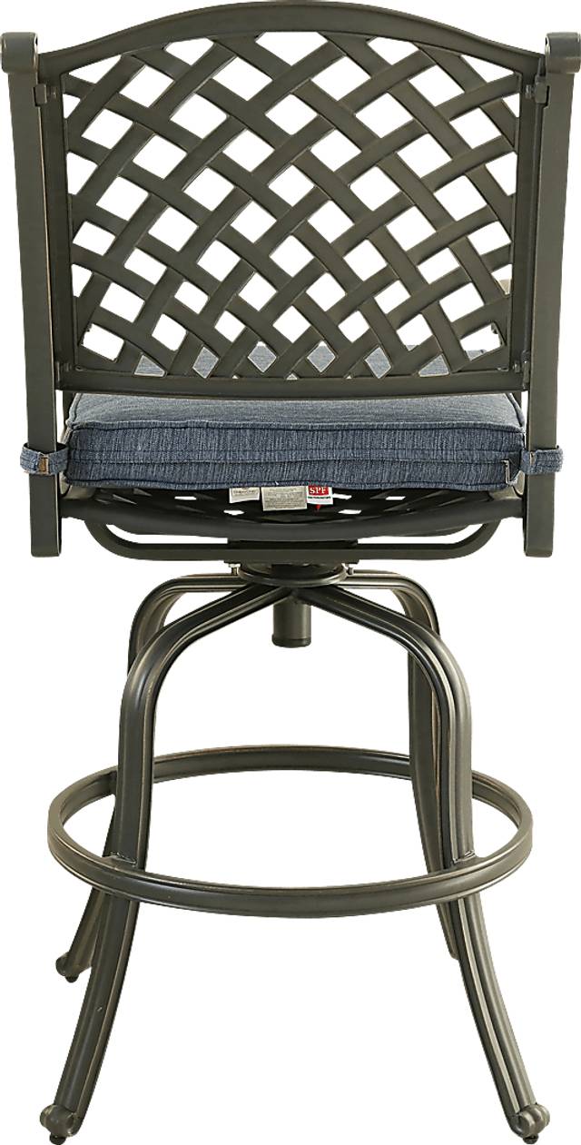 Outdoor Baudouin III Blue Barstool, Set of 2 - Thumbnail - Image 2