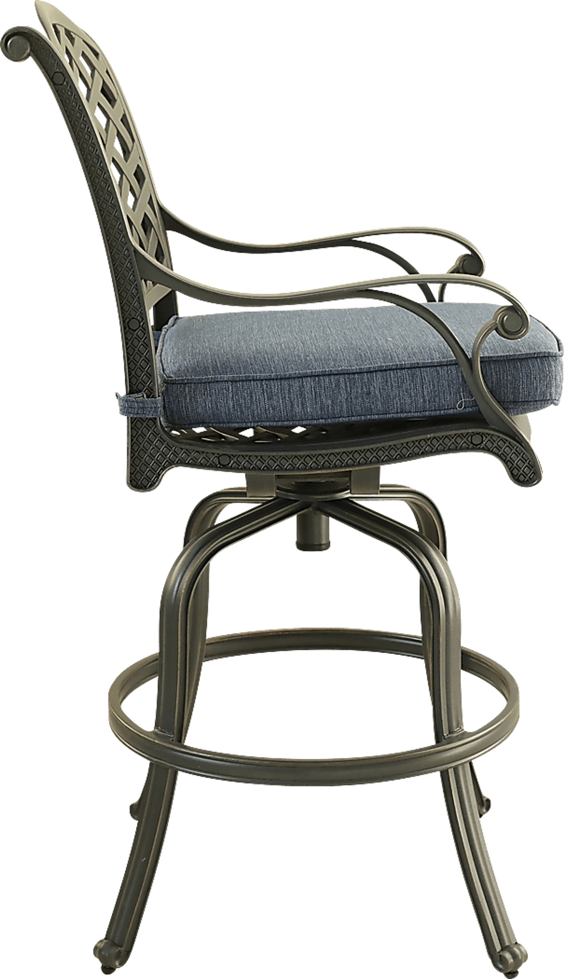 Outdoor Baudouin III Blue Barstool, Set of 2 - Image 3