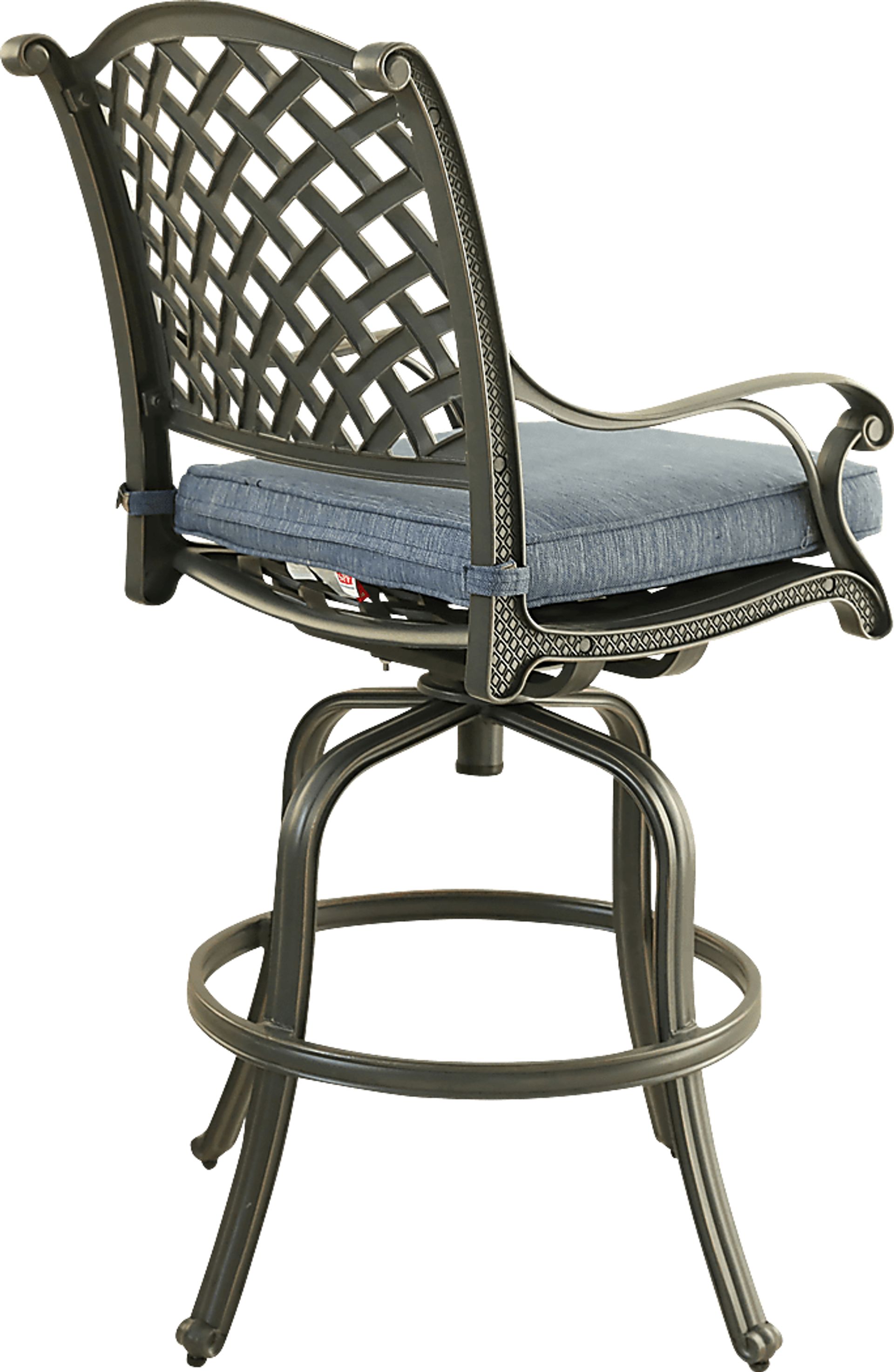 Outdoor Baudouin III Blue Barstool, Set of 2 - Image 4