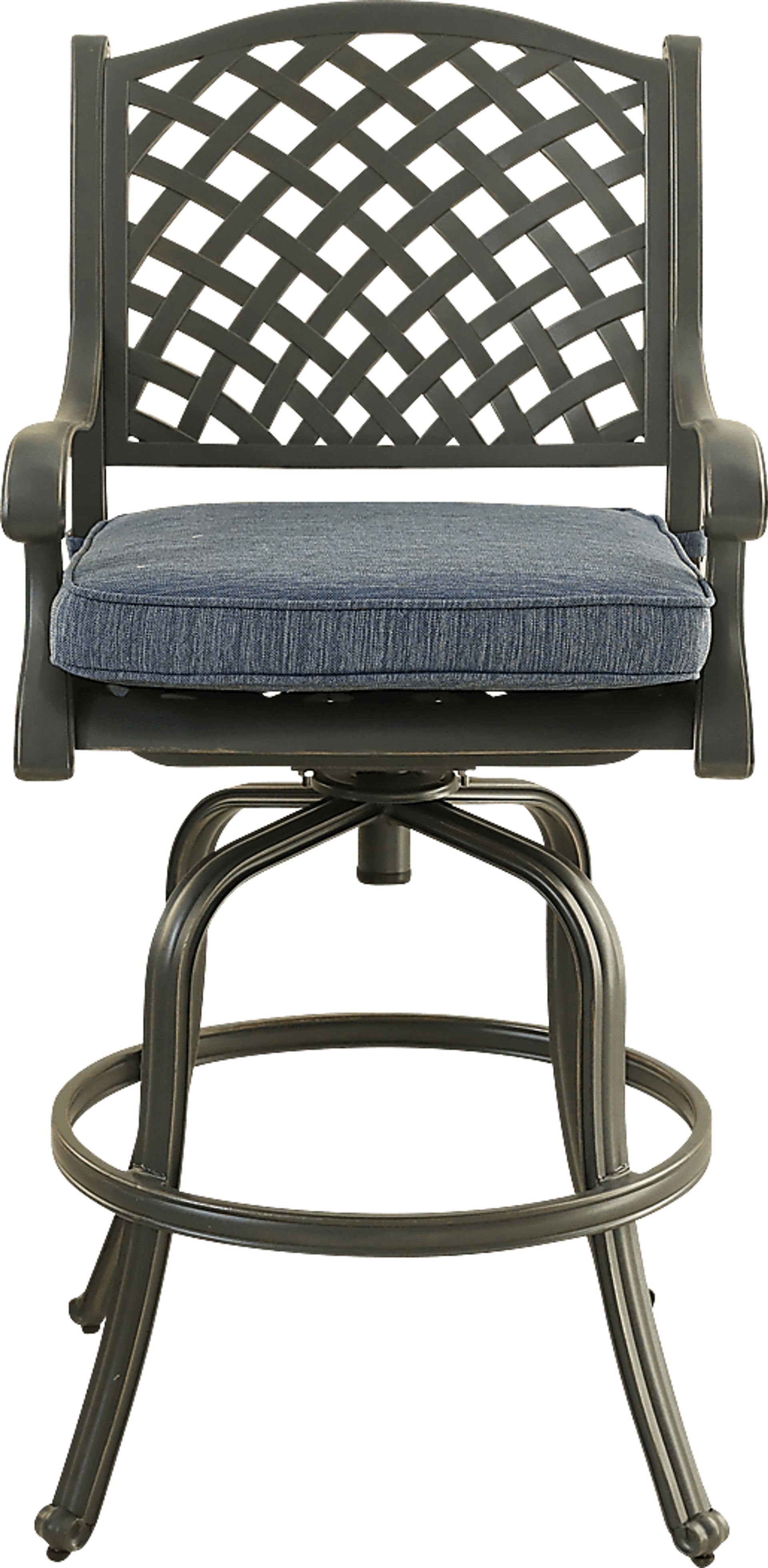 Outdoor Baudouin III Blue Barstool, Set of 2 - Image 5