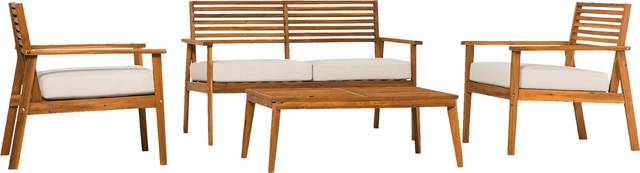 Outdoor Baypool Brown 4pc Chat Set - Thumbnail - Image 4
