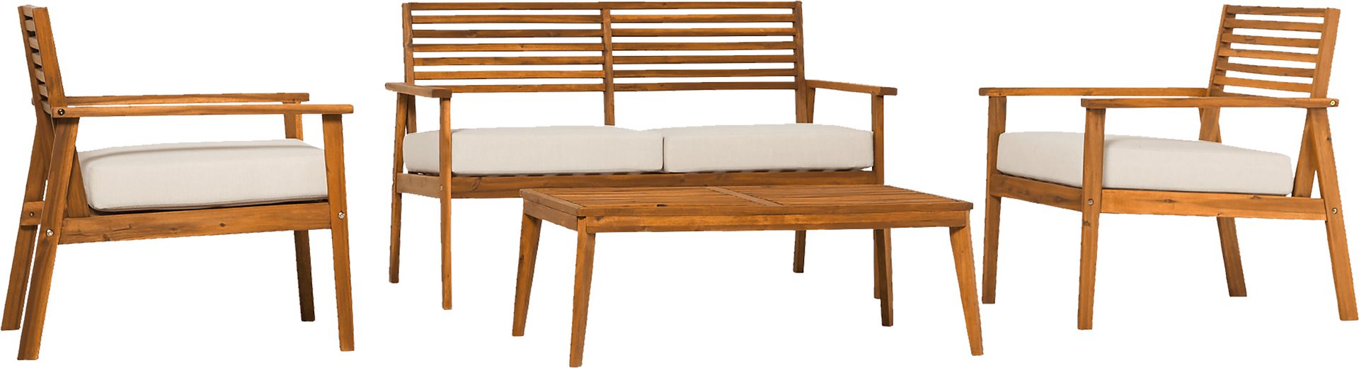 Outdoor Baypool Brown 4pc Chat Set - Image 4