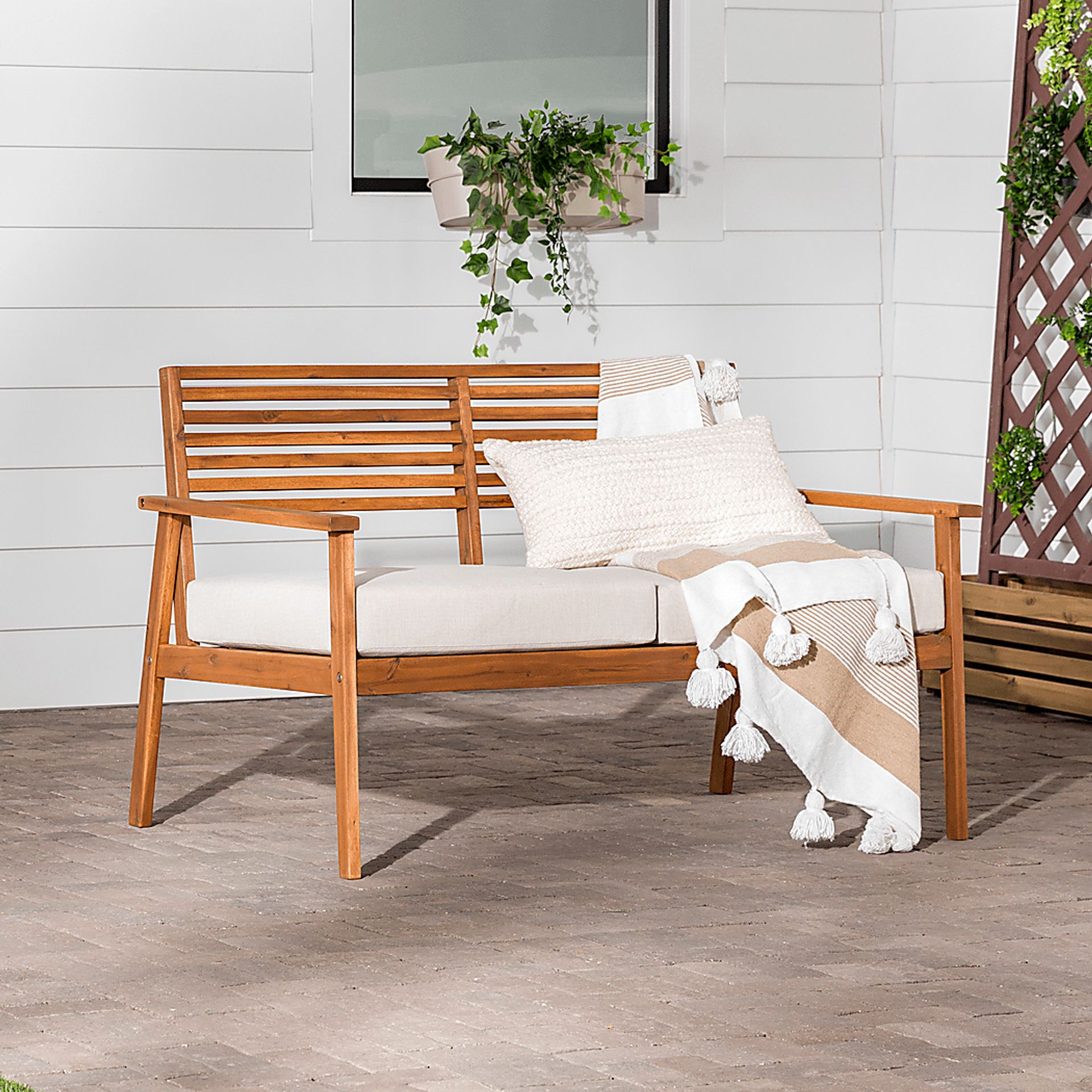 Outdoor Baypool Brown Loveseat - Image 3