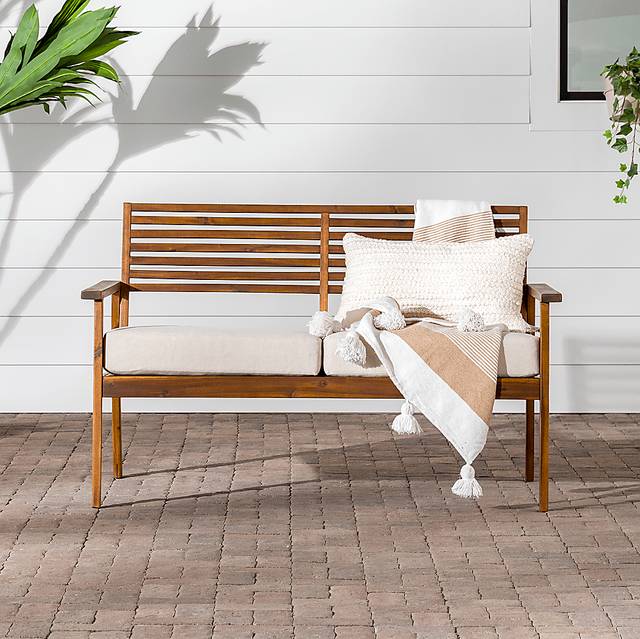 Outdoor Baypool Brown Loveseat - Thumbnail - Image 2