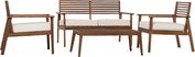 Outdoor Baypool Dark Brown 4pc Chat Set