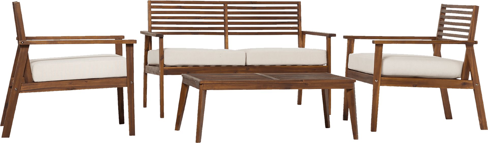 Outdoor Baypool Dark Brown 4pc Chat Set - Image 4