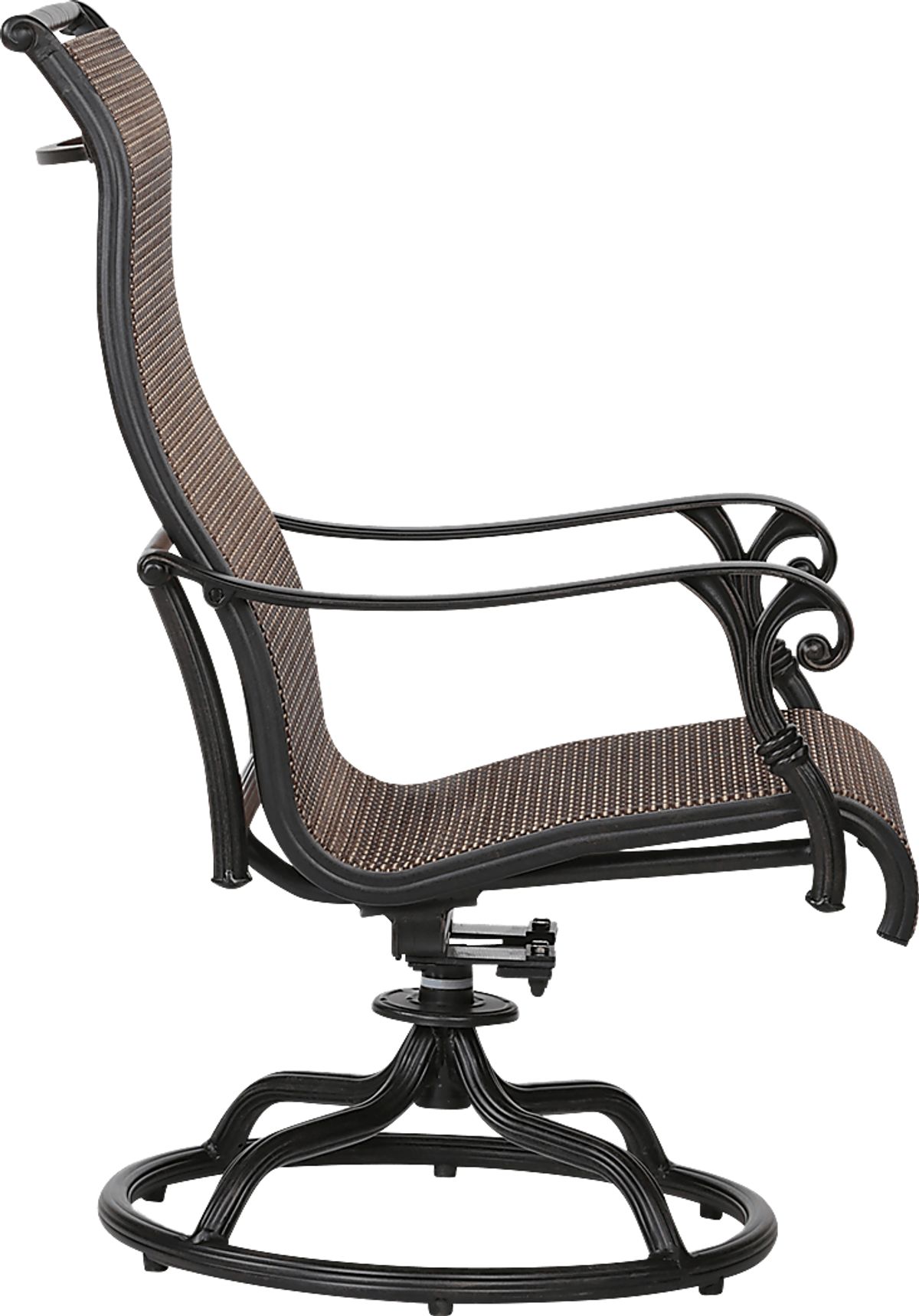 Berlioz Bronze Metal Brown Aluminum,Polyester Fabric Outdoor Rocker Set ...
