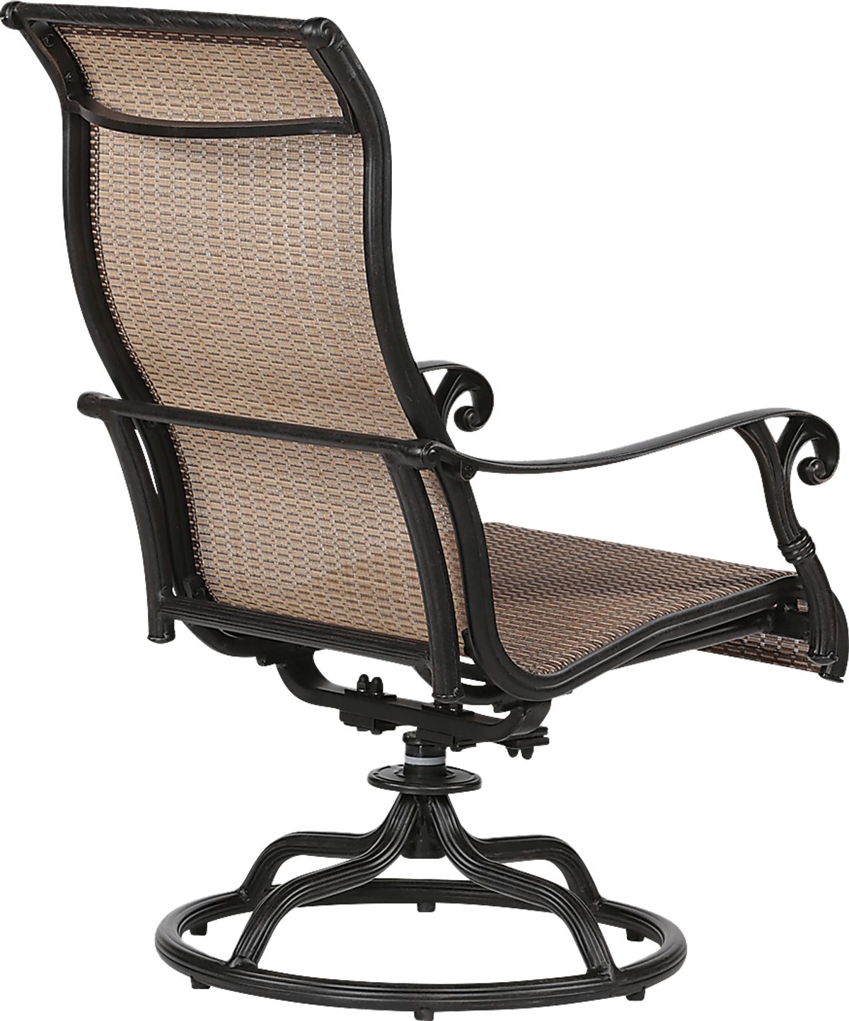 Berlioz Bronze Metal Brown Aluminum,Polyester Fabric Outdoor Rocker Set ...