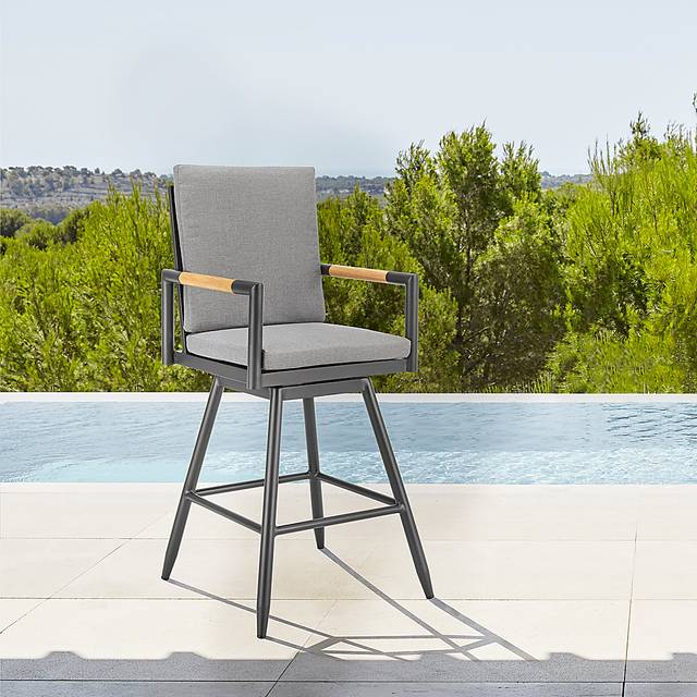 Outdoor Berrycords I Dark Gray and Black Barstool - Thumbnail - Image 2
