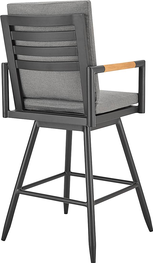 Outdoor Berrycords I Dark Gray and Black Barstool - Thumbnail - Image 3