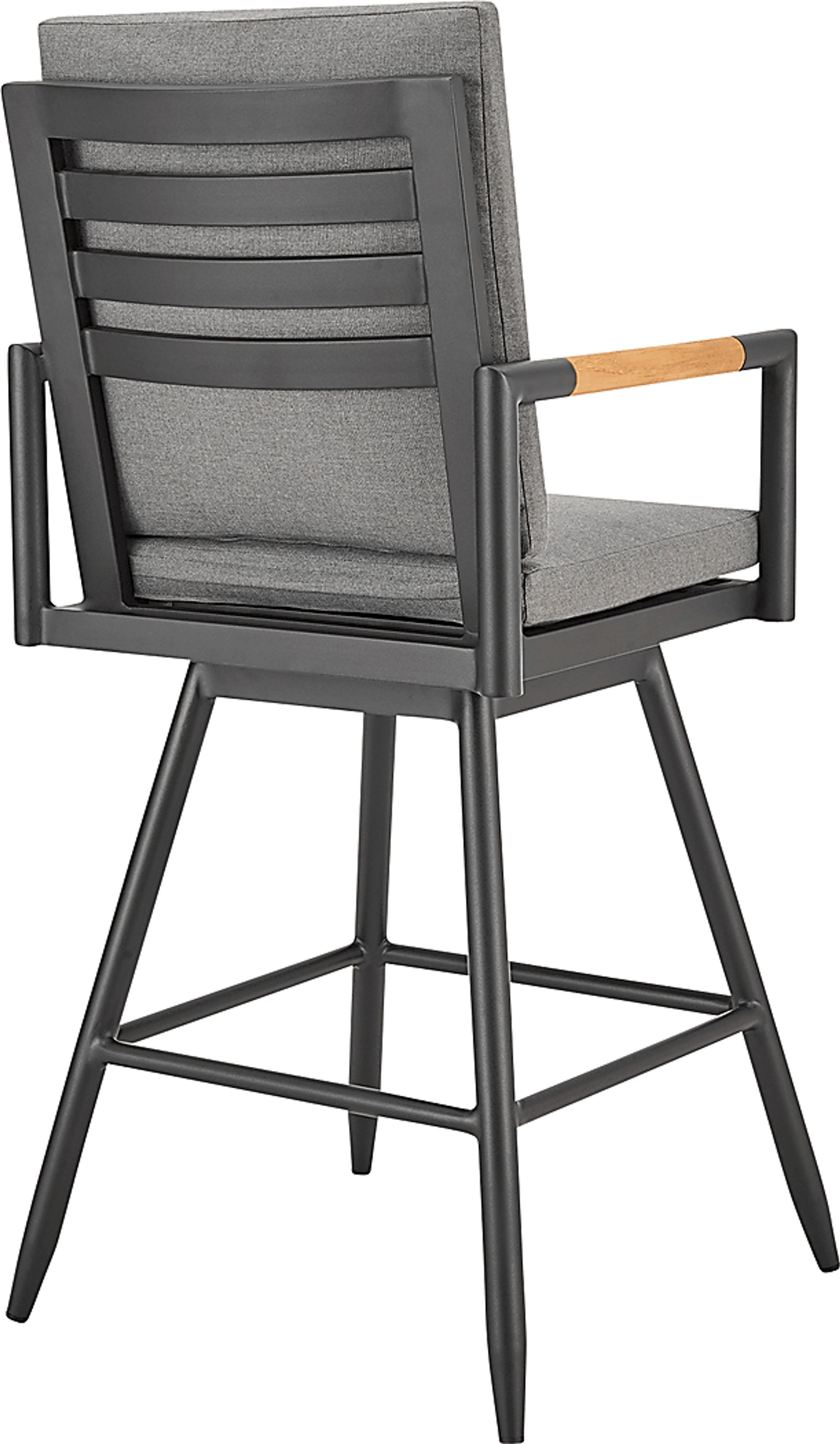 Outdoor Berrycords I Dark Gray and Black Barstool - Image 3