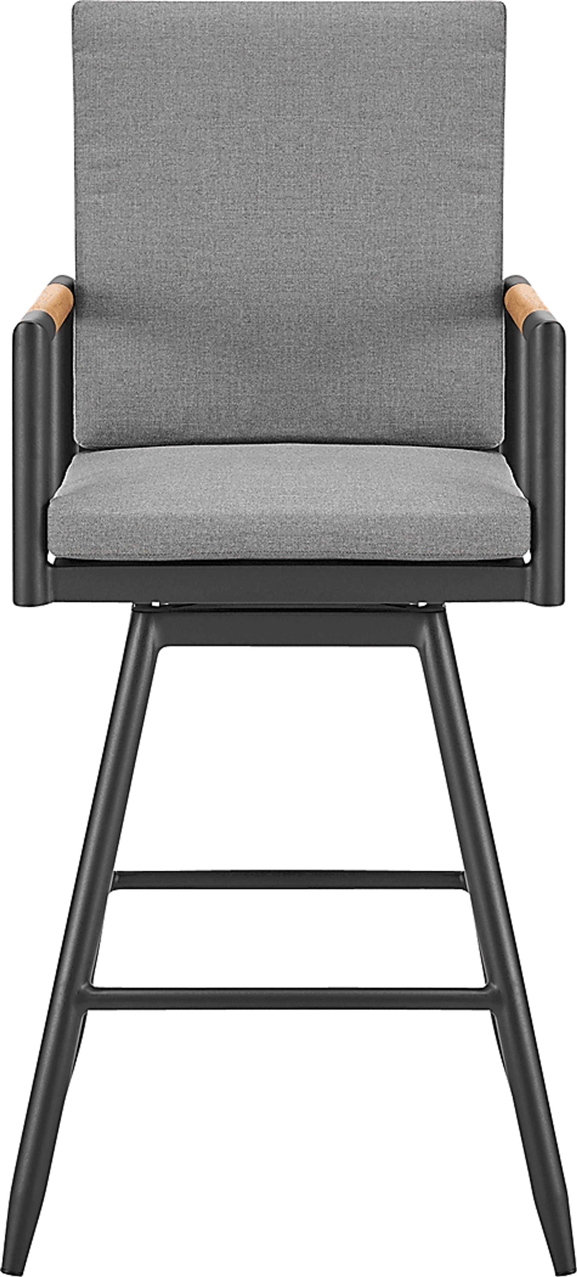 Outdoor Berrycords I Dark Gray and Black Barstool - Image 4