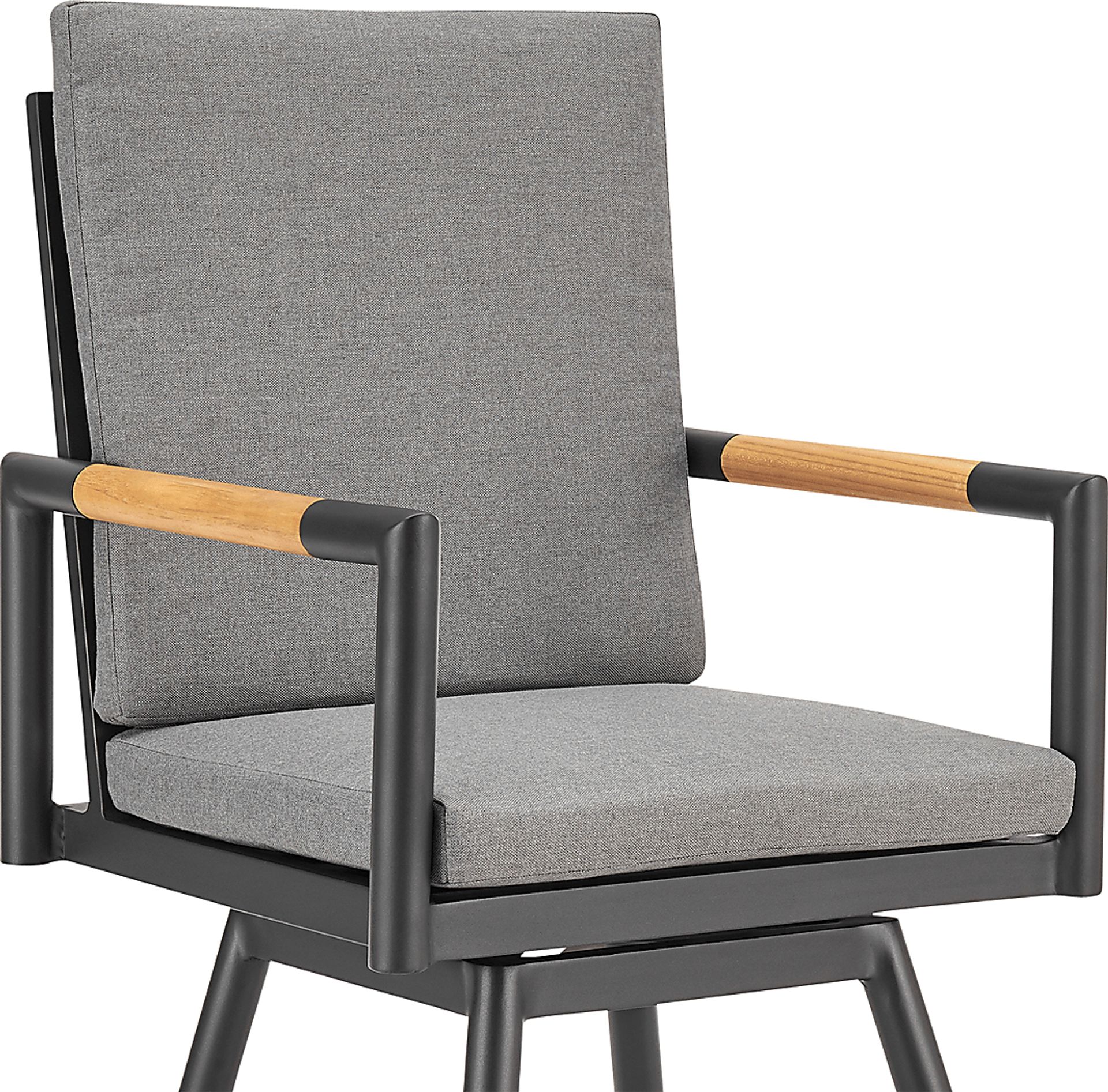 Outdoor Berrycords I Dark Gray and Black Barstool - Image 5