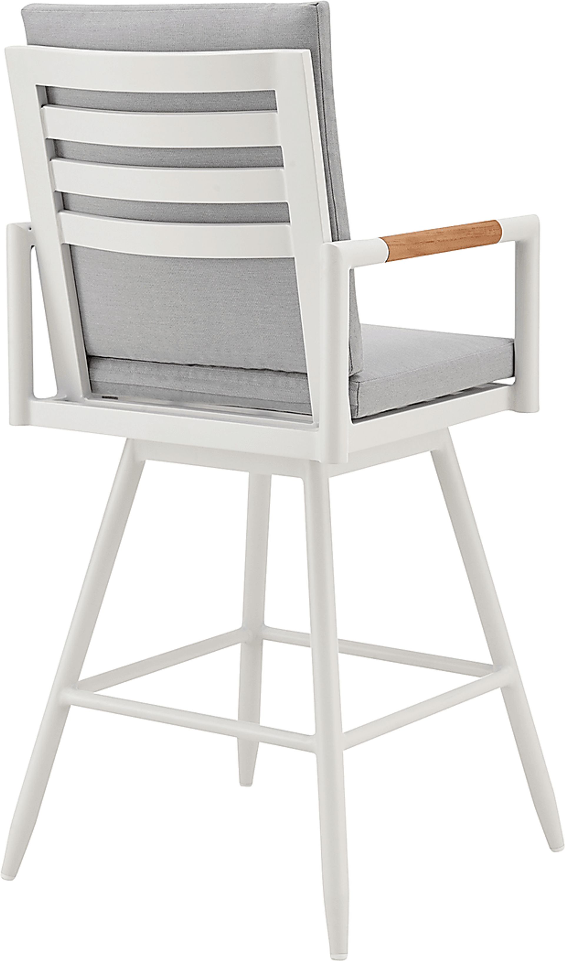 Outdoor Berrycords II Light Gray and White Barstool - Image 3