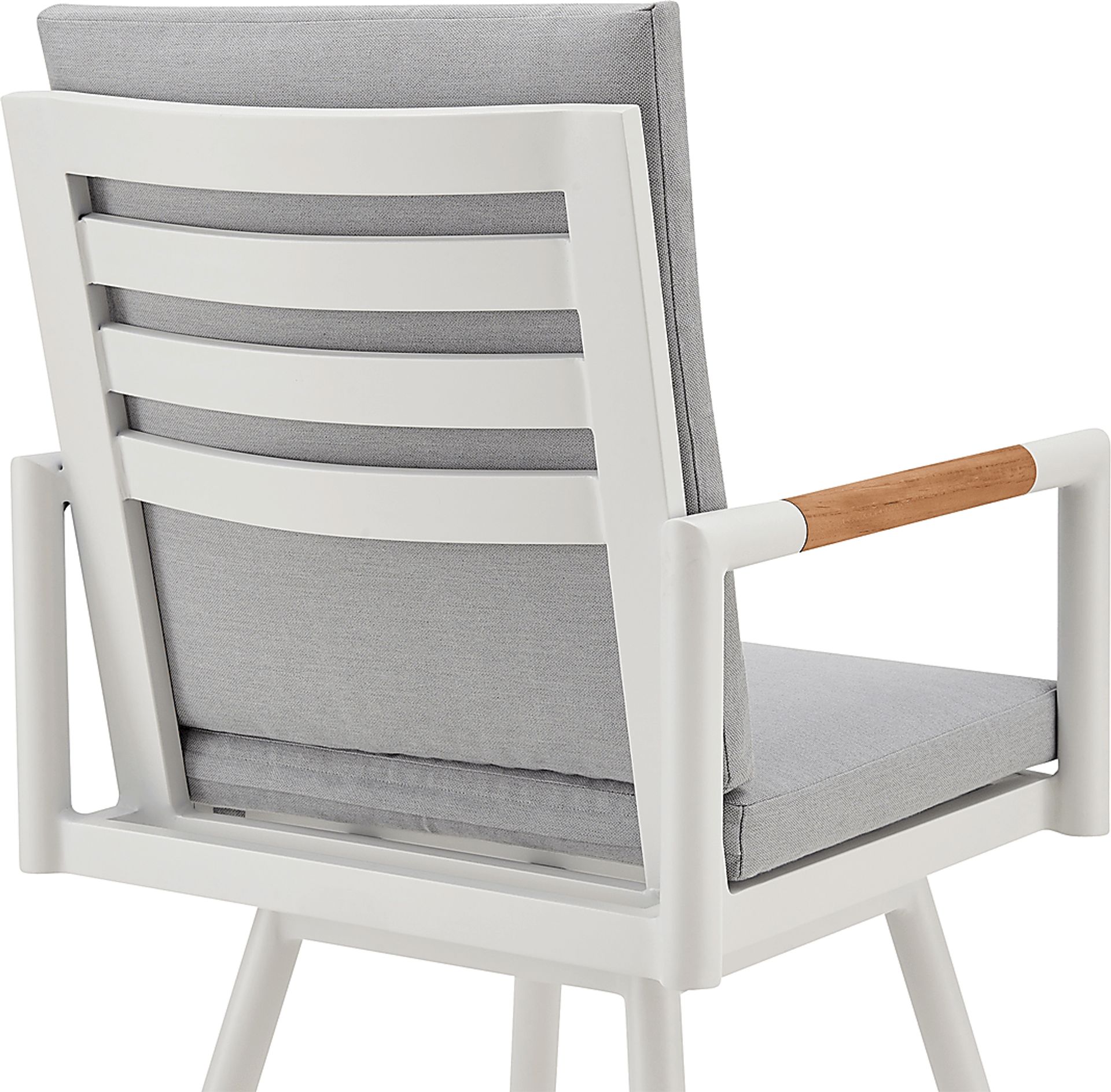 Outdoor Berrycords II Light Gray and White Barstool - Image 4