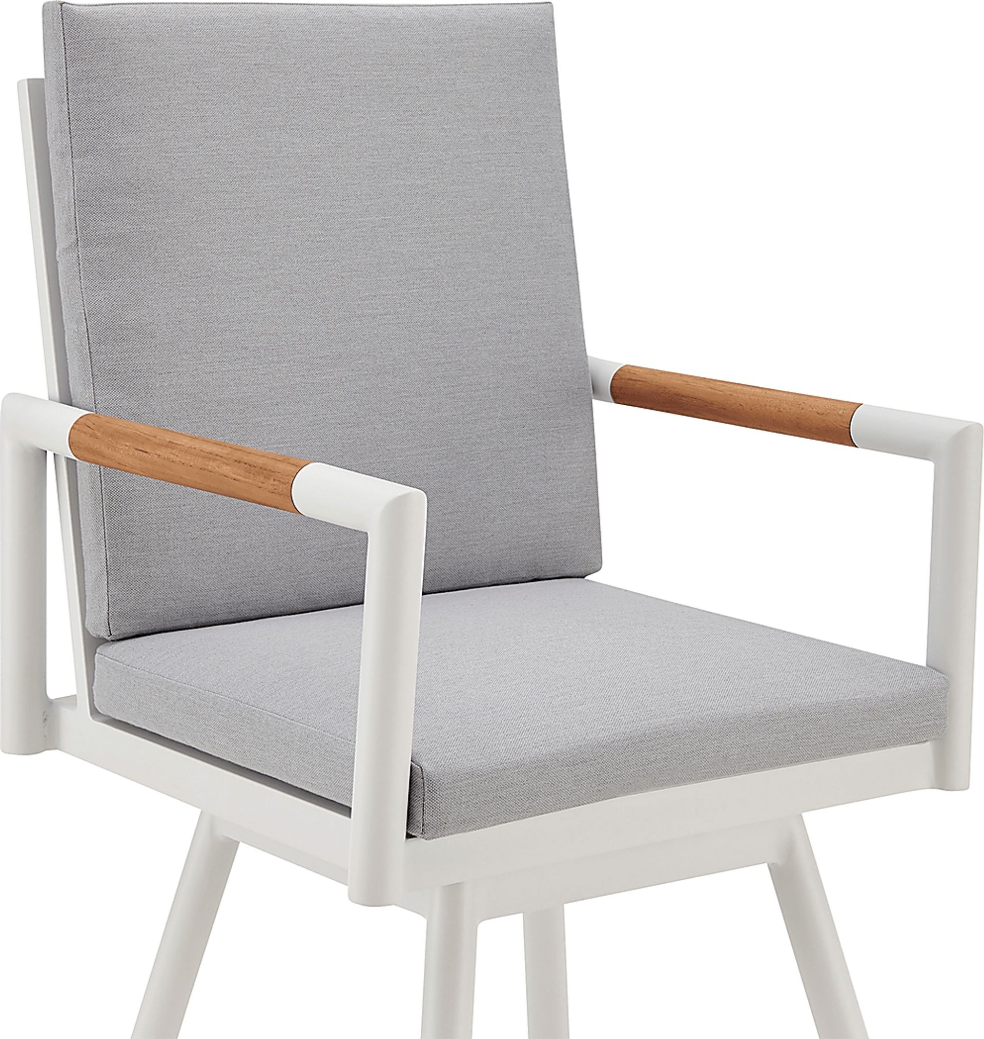 Outdoor Berrycords II Light Gray and White Barstool - Image 5