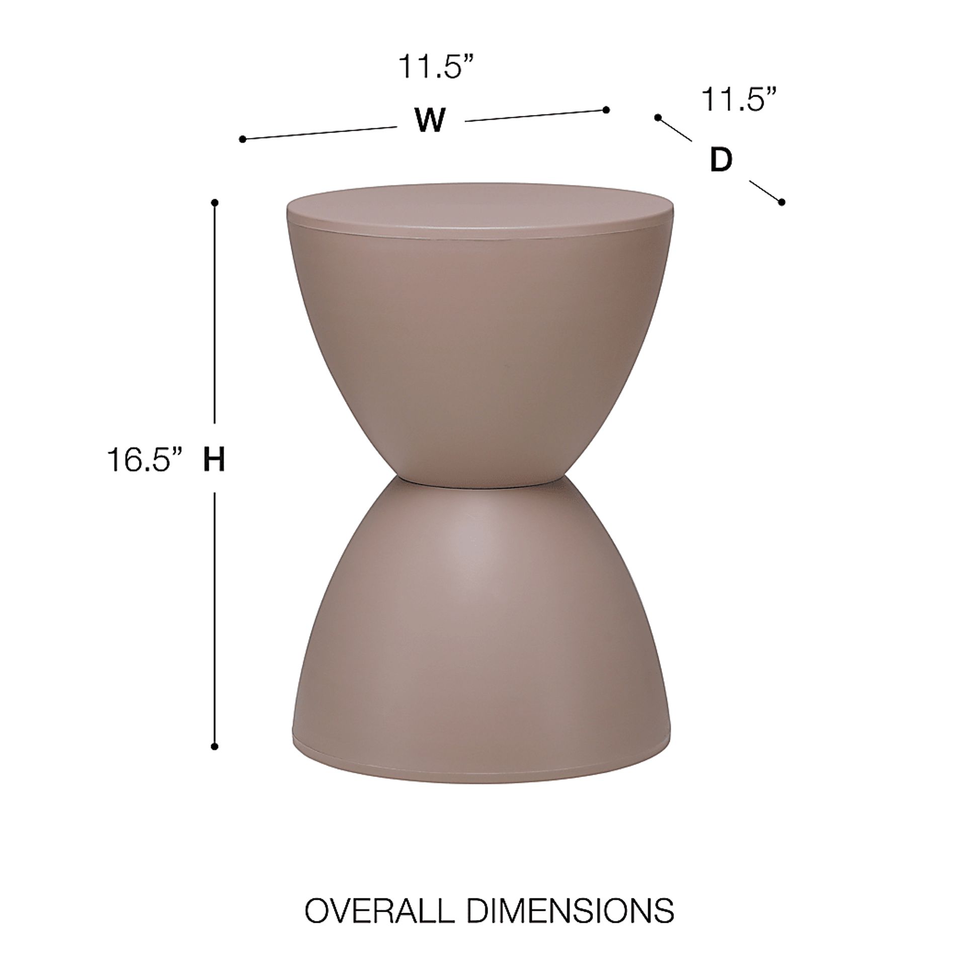 Outdoor Betawater Taupe Stool - Image 4