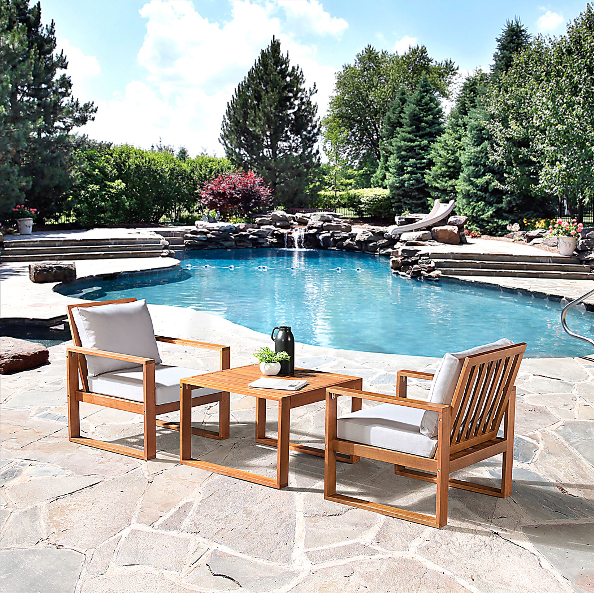 Outdoor Boersma Brown 3pc Seating Set - Image 2